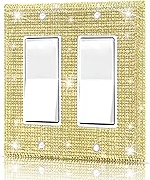 Vista 31 de Placas de pared, cubierta decorativa para interruptor de luz, cubiertas decorativas de tomacorrientes, diamantes de imitación plateados brillantes