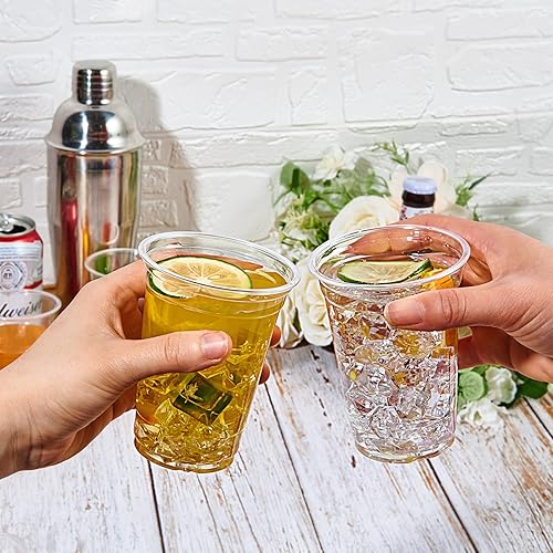 Miniatura 7 de Lilymicky Paquete de 1000 vasos de plástico transparente de 10 onzas, vasos desechables para beber para fiestas de cumpleaños, picnics, ceremonias y