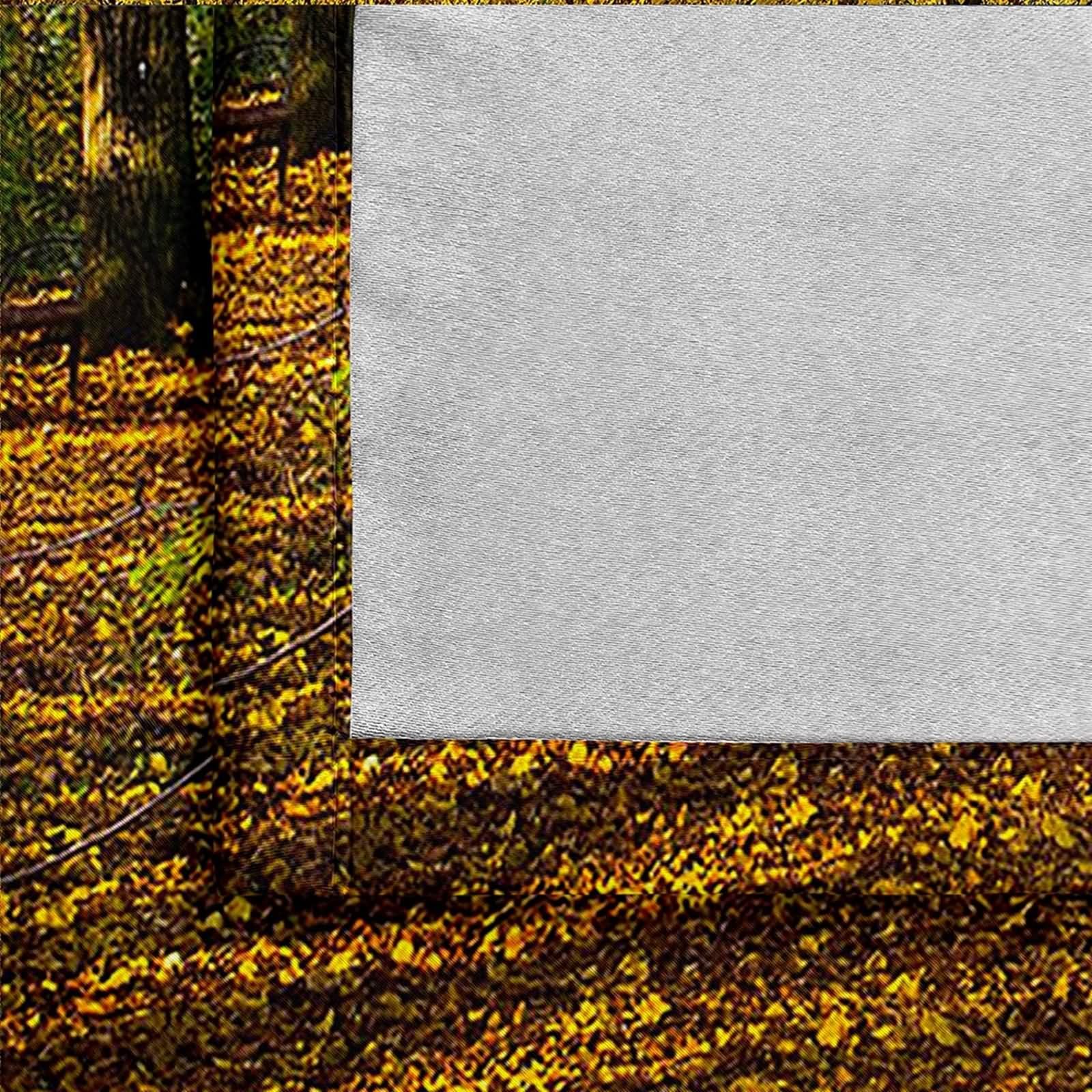 Żółta zasłona do sypialni, zasłona okienna drzewo poliester zestaw 2 szt. 304 x 183 cm