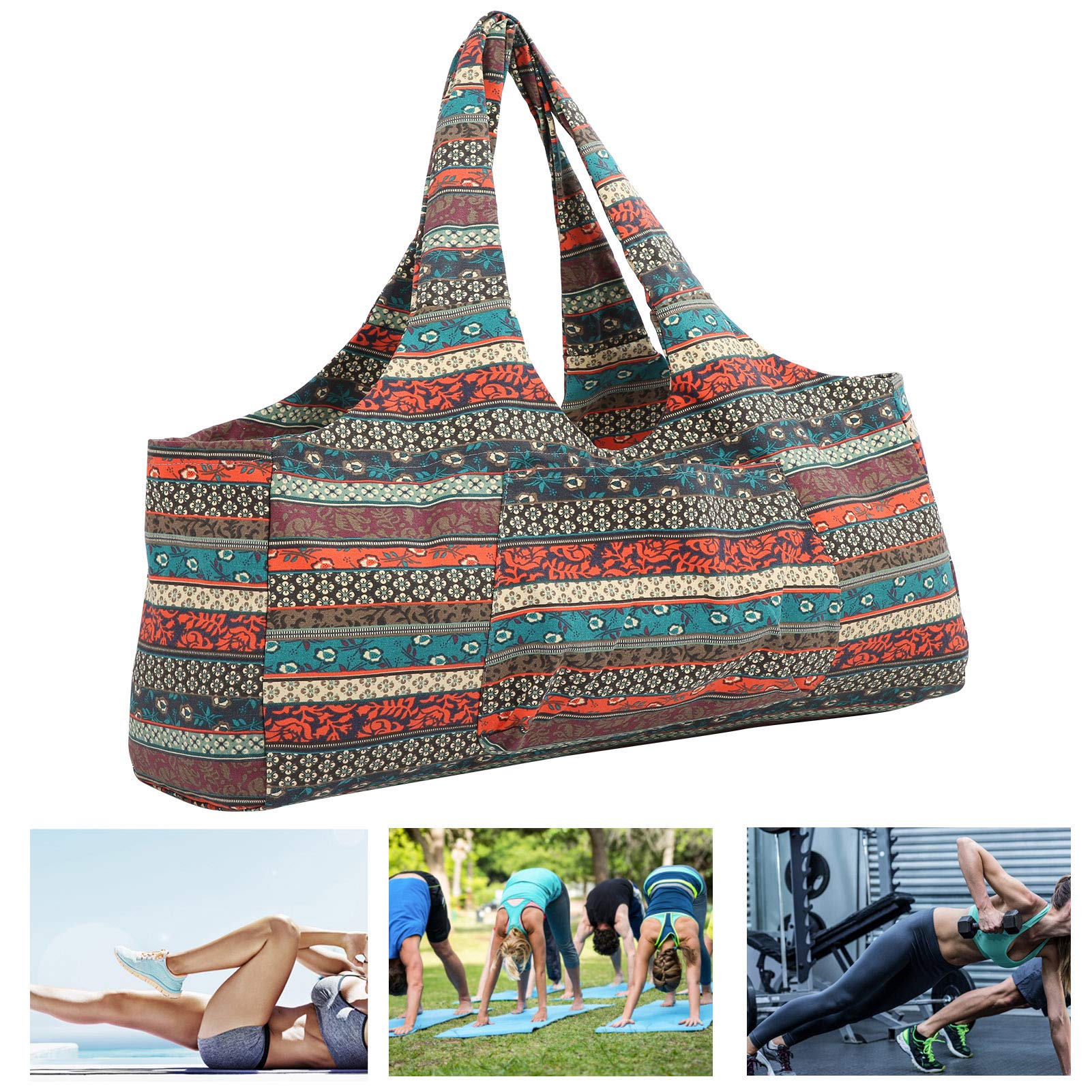 Sac De Yoga Zippé Grand Multifonction - Transport Tapis Sport Gym Femme