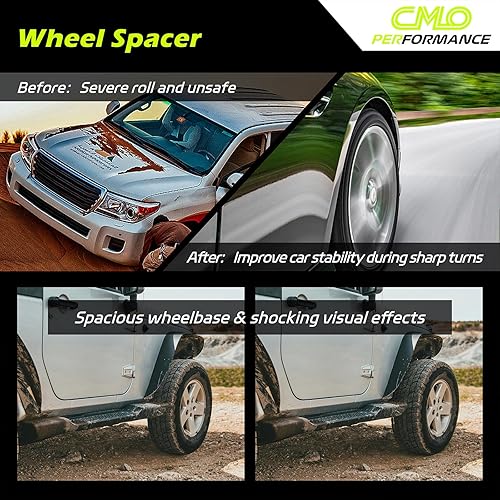 Miniatura 3 de 2 espaciadores de rueda centrados de 1 pulgada (0.984 in) de 5 x 4.5 (2.642 in CB) 12 x 1.5 pernos compatibles con Genesis Tiburon Veloster Optima