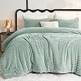 BEDELITE Fleece King Comforter Set -Super Soft & Warm Fluffy Red Bedding, Luxury Fuzzy Heavy Bed Set for Winter with 2 Pillow Cases