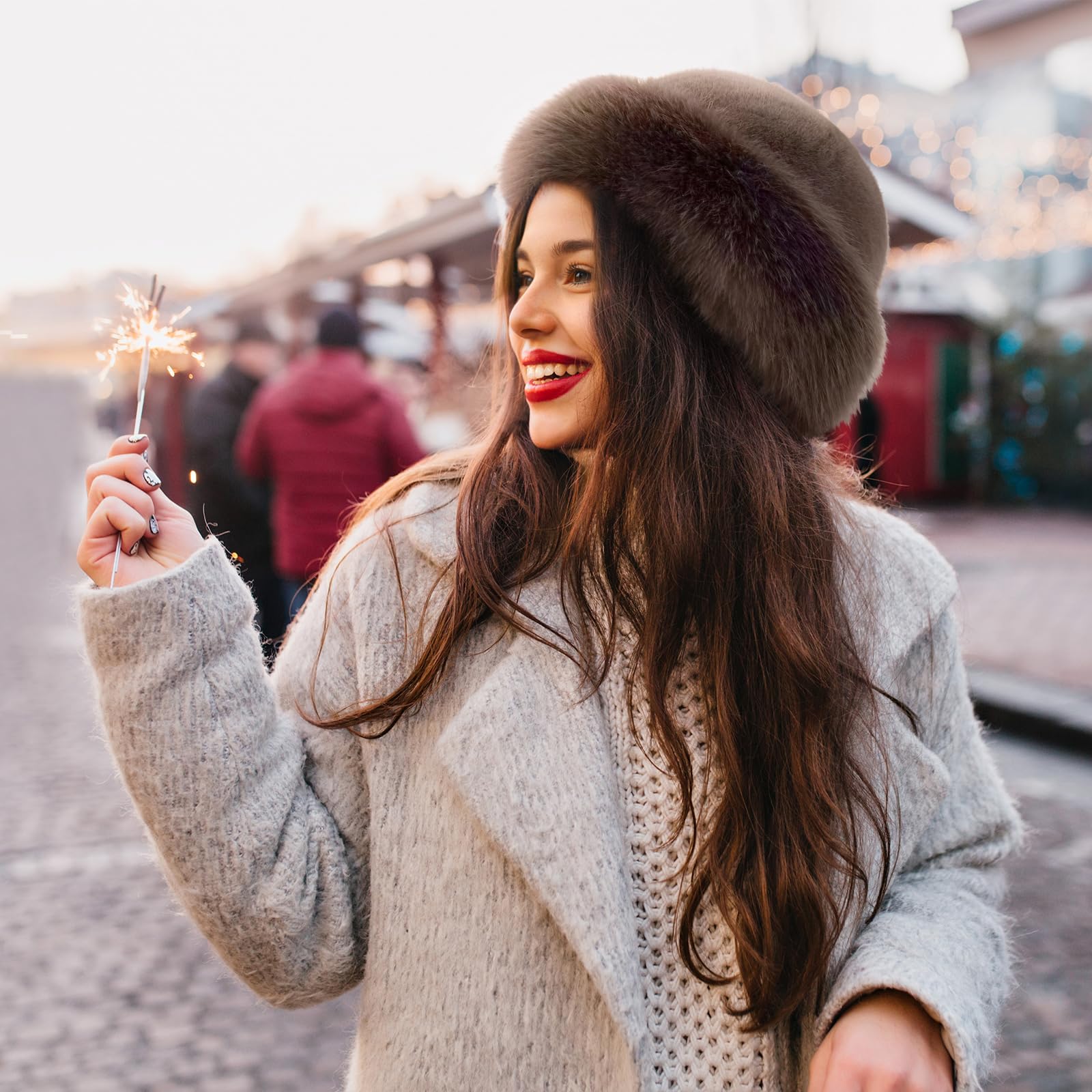 Gorro de Invierno para Mujer, Gorro Ruso para Deportes de Nieve