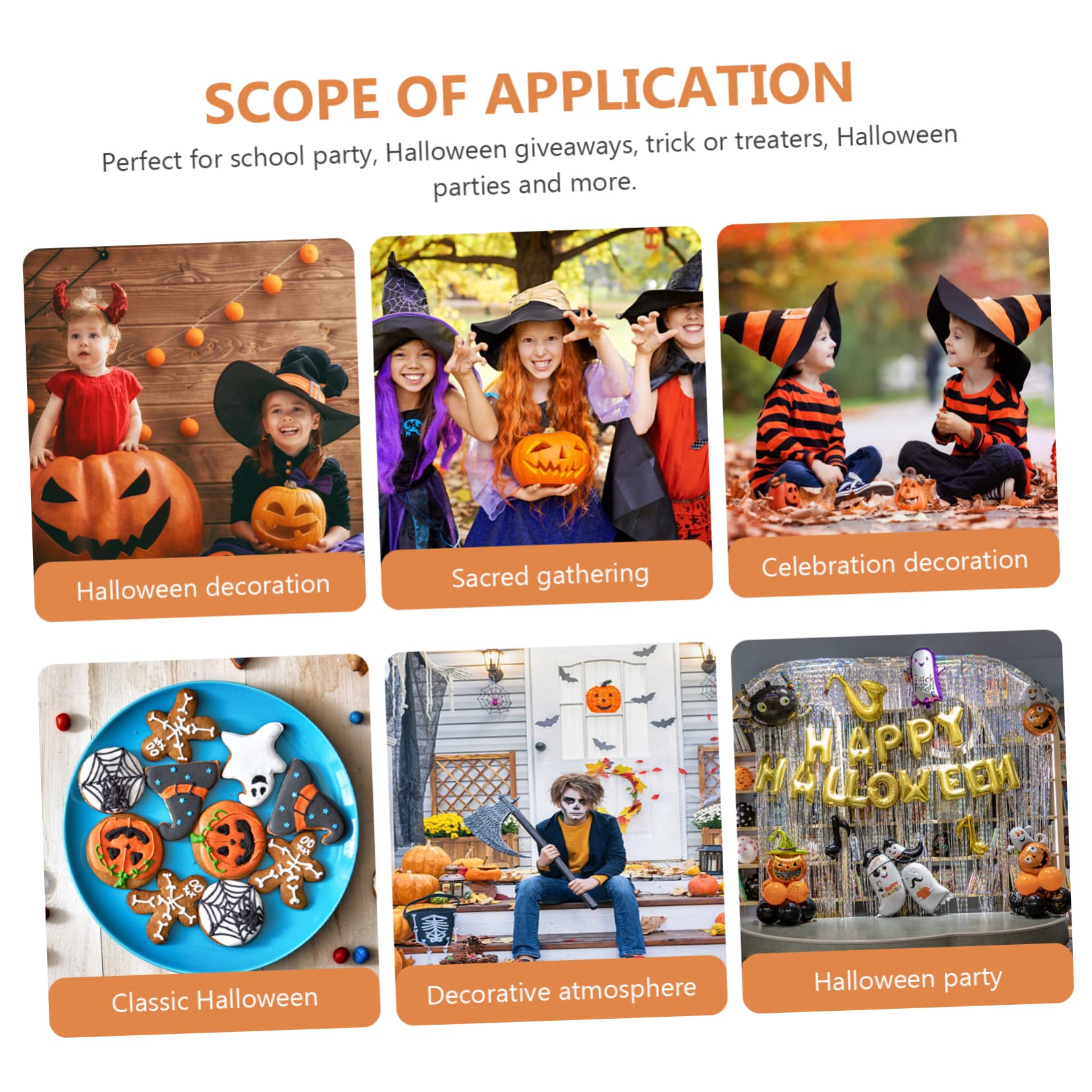 ULTECHNOVO 160stücke Halloween Geschenktüten Aus Baumwolle Stabile Zugbeutel Sammeltaschen Für Süßigkeiten Und Deko Für Halloween-feiern Und Ganzjährig Nutzbar