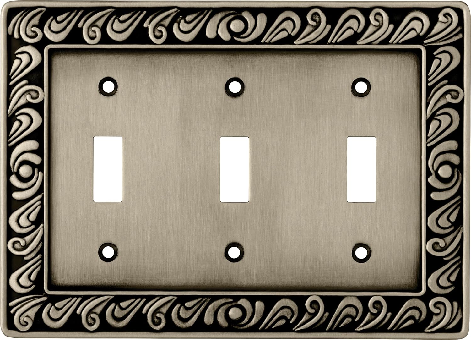 Tumbled Antique Brass Franklin Brass 64471 Pineapple Quad Toggle Switch