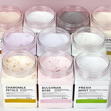 Jelly Mask for Facials Professional, Natural Hydrating & Moisturizing Peel-Off Gel Face Mask Skincare, Professional Spa Use Hyaluronic Acid Rose Collagen Tea Tree Jelly Face Masks, 23 Fl Oz/7 Jar
