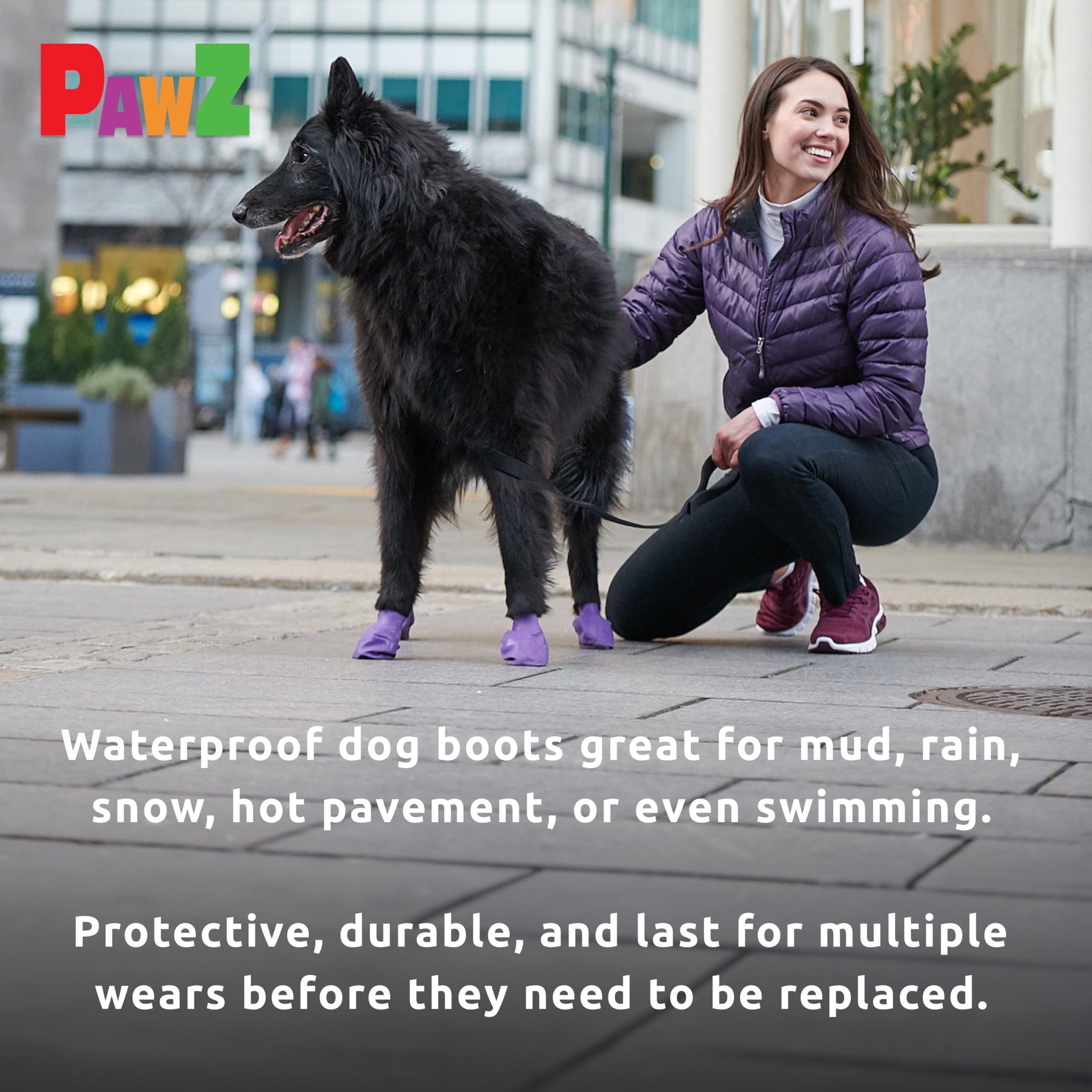 Pawz Pies - Czarne buty dla psów