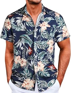 Hawaiian Shirt Men's Short Sleeve Floral Shirts Summer Shirts Summer Casual Shirt for Beach Vacation Beach Shirts