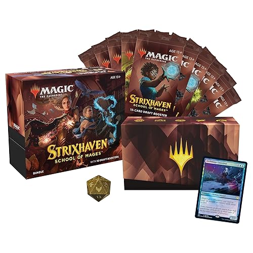 Magic The Gathering Strixhaven Bundle | 10 Draft Boosters (150 Magic Cards) + Accessories