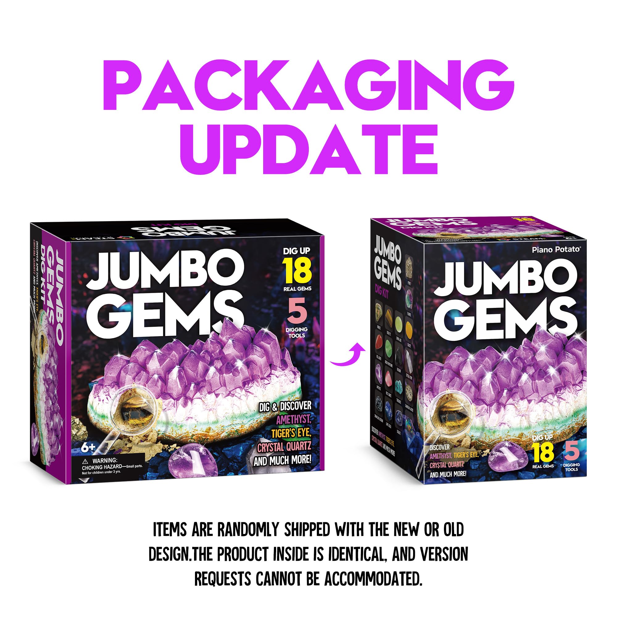 Amazon.com: Piano Potato Mega Gemstone Dig Kit, Amethyst