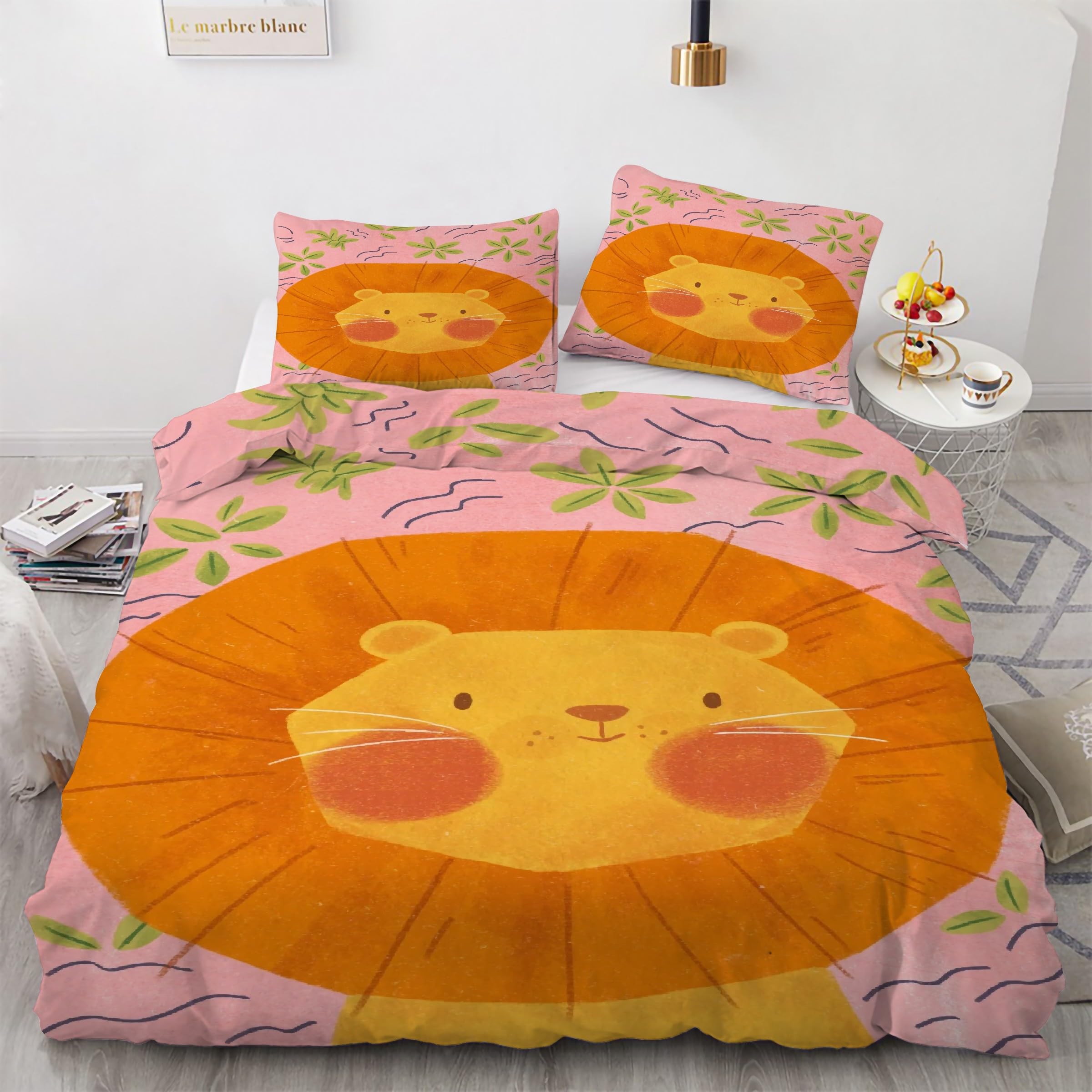 Housse de couette 200x200 lion pour remplacer une literie rêche difficile à laver