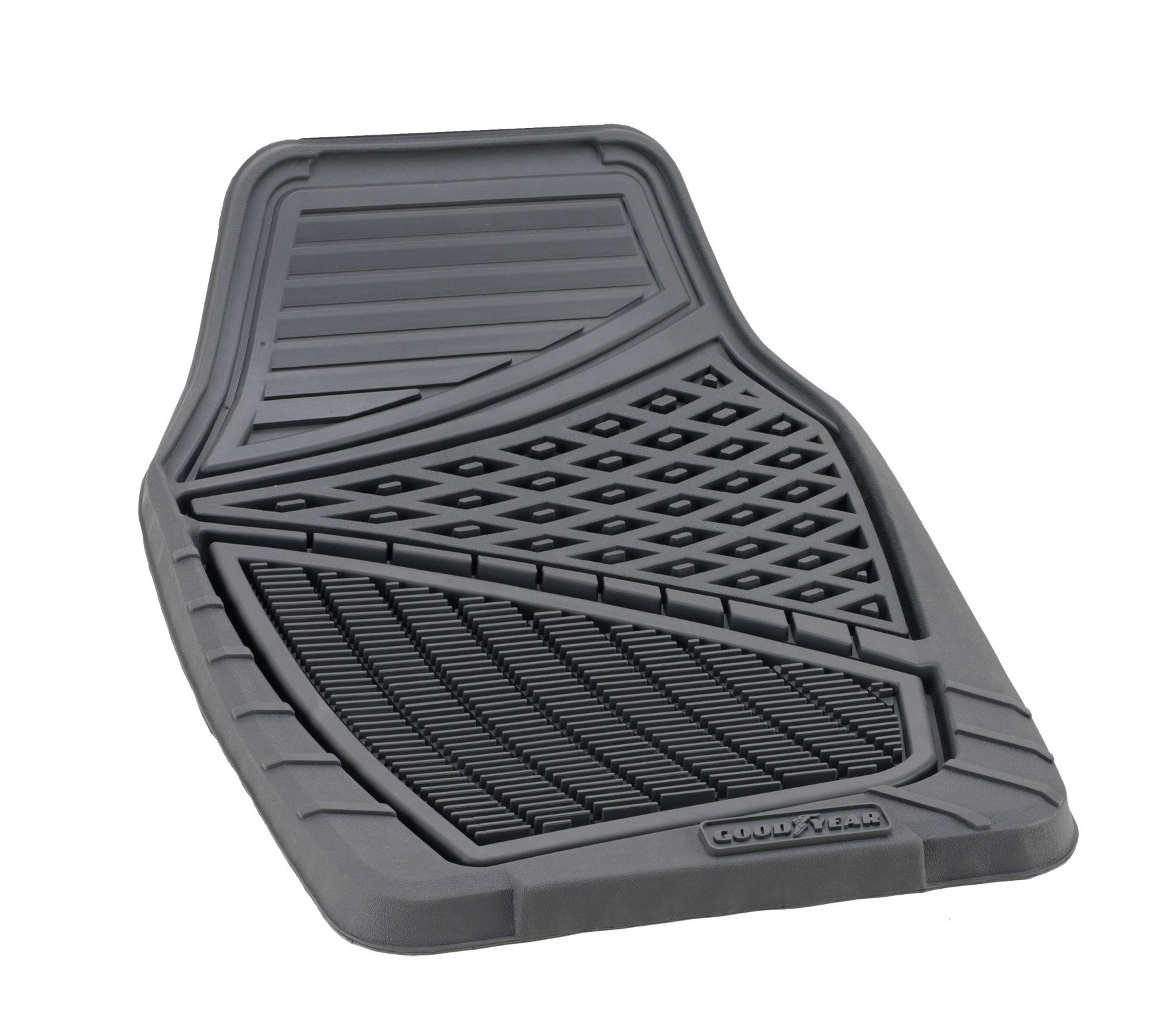 Goodyear 77113 Tappeto Singolo per Auto con Bordi Rialzati, Grigio, 78 x 50 cm