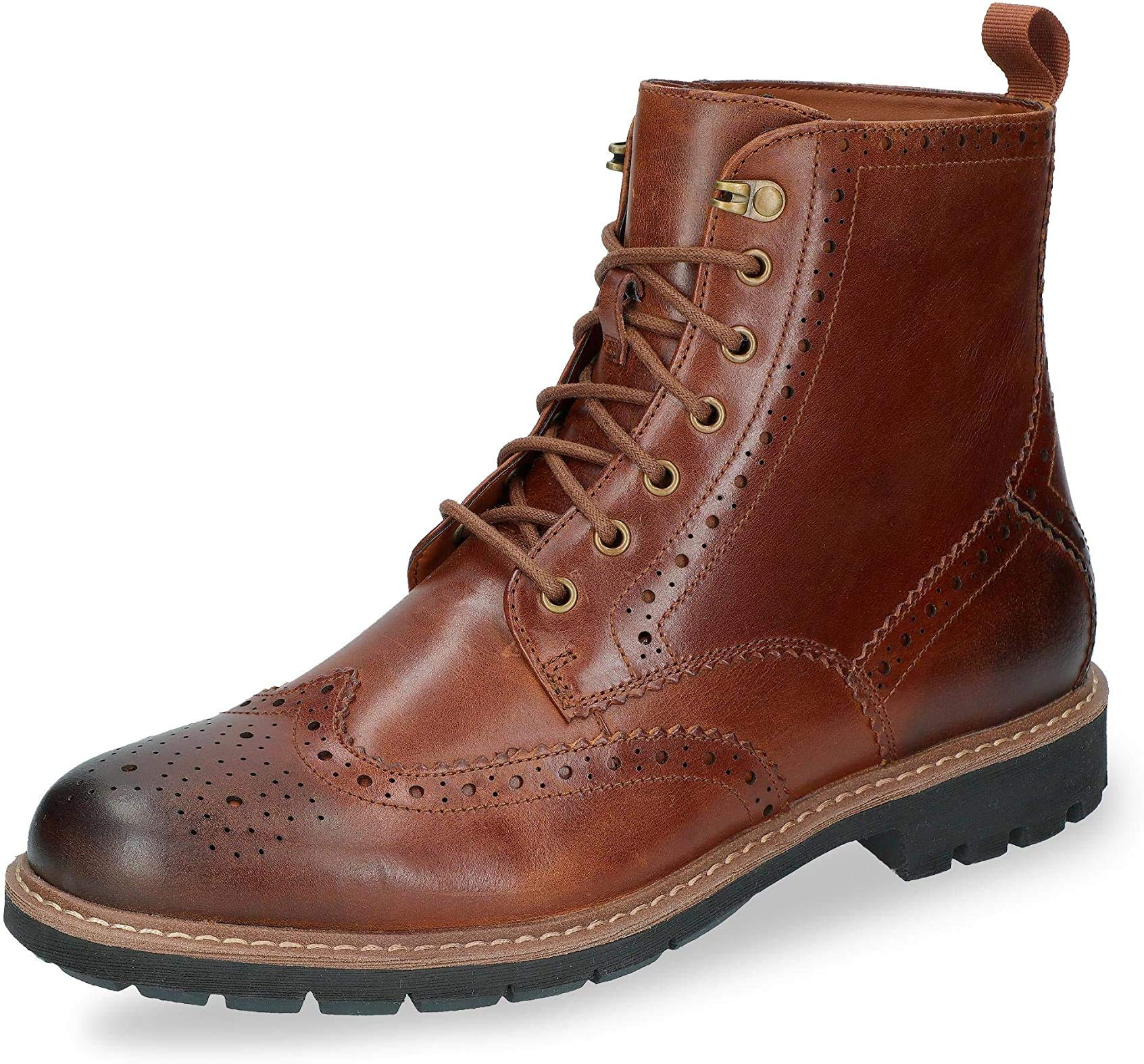 Clarks Batcombe Lord Mens Dark Tan Lea, 11
