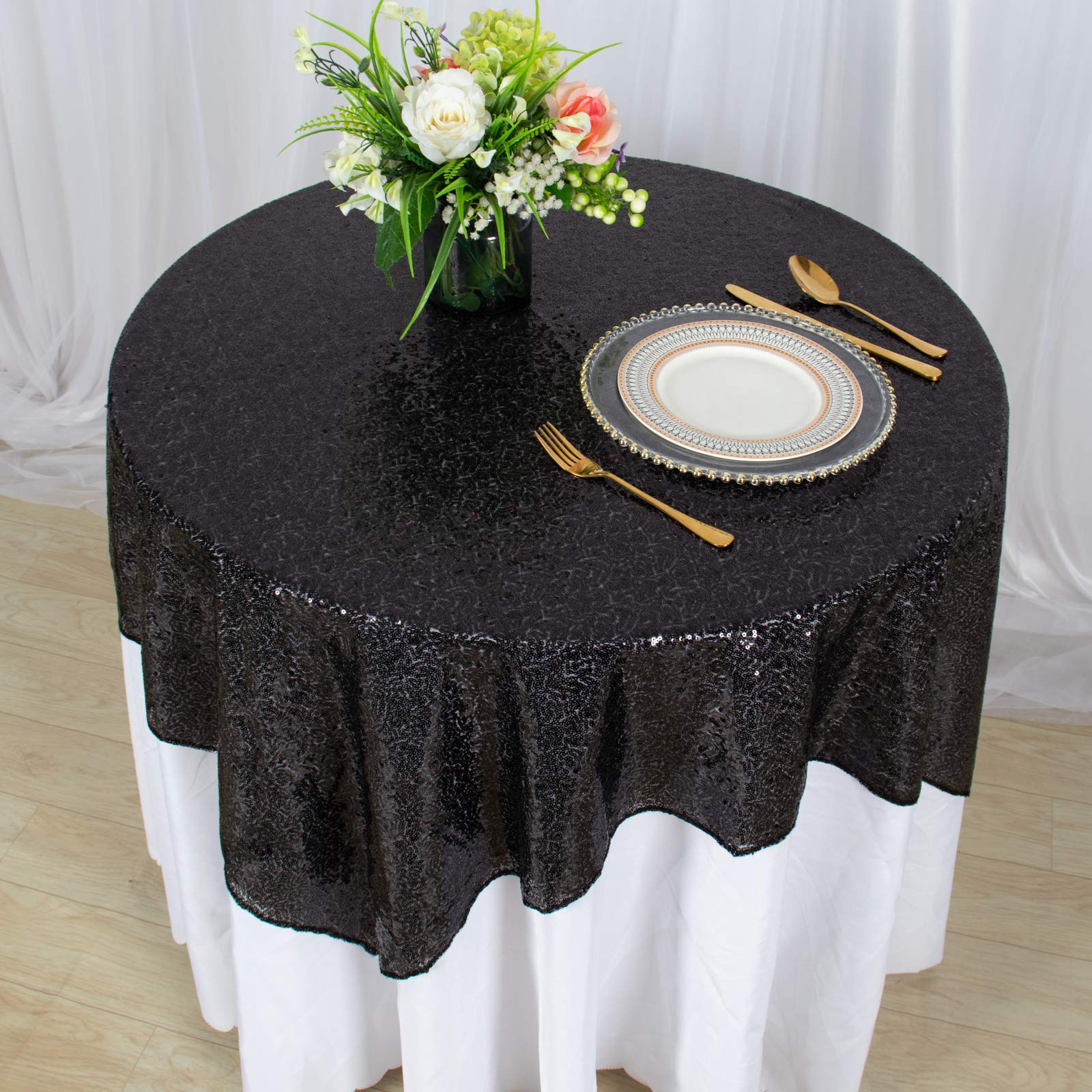 AMZLOKAE Nappe Rectangulaire à Paillettes Pour Fête, Salle à Manger, Mariage, Fête D'anniversaire, Fête Prénuptiale, Décoration De Cuisine - 152,4 X 259,1 Cm - Jaune