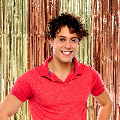 Miniatura 191 de Cortinas de fondo de flecos de papel de aluminio para fiestas, 3 piezas, 39.6 x 98.4 pulgadas, azul retro 48 Retro Azul,03 Rosa,04 Rosa