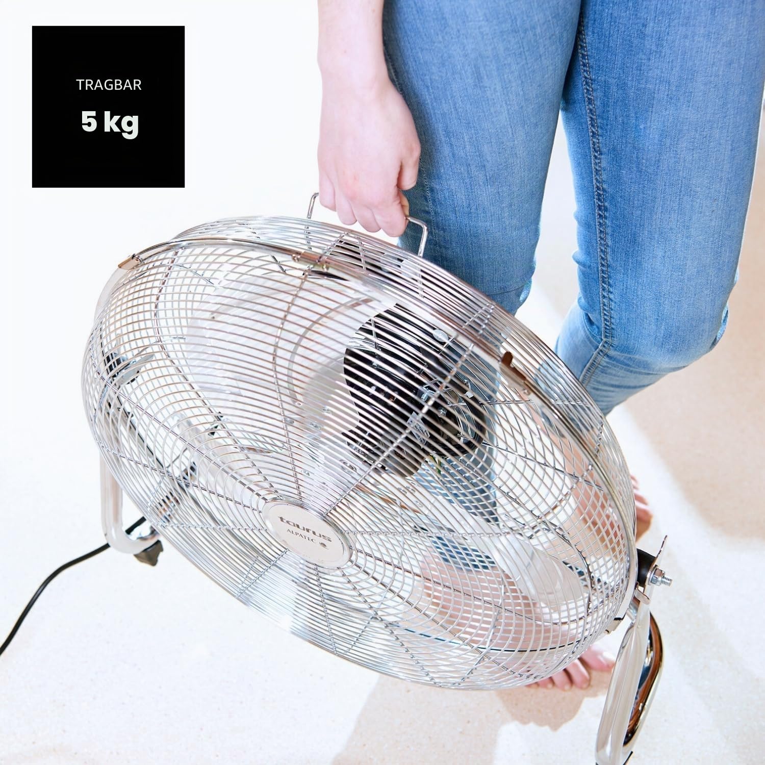 Taurus Ventilator | Alpatec SIROCCO 18 | 120 W | 45 cm Durchmesser | Chrom