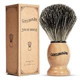 100&percnt; Black Badger Hair Shaving Brush for Men – Premium Ergonomic Shave Lather Brush for Wet Shave Using Shaving Cream & Soap – Ideal for Safety Razor&comma; Double Edge Razor&comma; Straight Razor