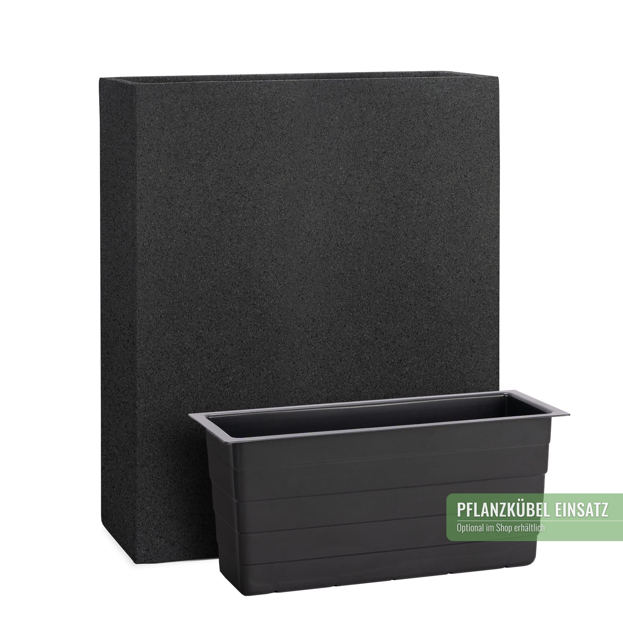Pflanzwerk® Donica na rośliny Divider granit, antracyt, 72 x 60 x 25 cm, odporna na mróz, ochrona przed promieniowaniem UV, produkt wysokiej jakości