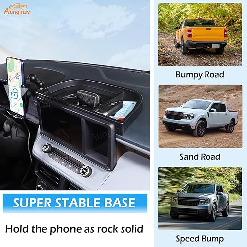 Miniatura 5 de Caja de almacenamiento para tablero de automóvil, bandeja organizadora compatible con Ford Maverick 2022 2023, consola central de automóvil, bandeja