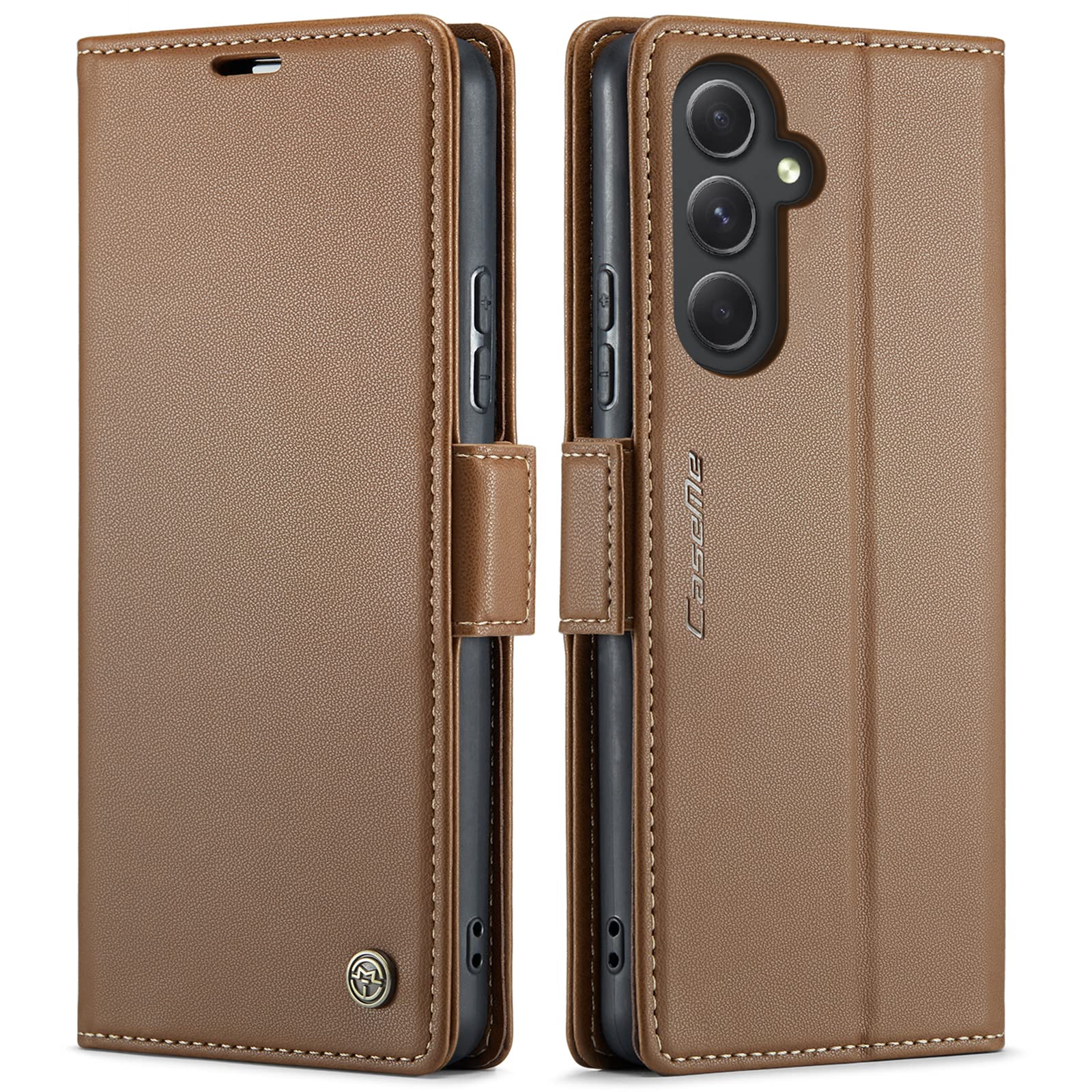 FCOZCKLOM Compatible with Samsung Galaxy A54 Wallet Case with RFID Blocking Card Holder, Kickstand Flip Folio Leather Phone Case Wallet for Samsung Galaxy A54 5G 6.4 inch (Brown)