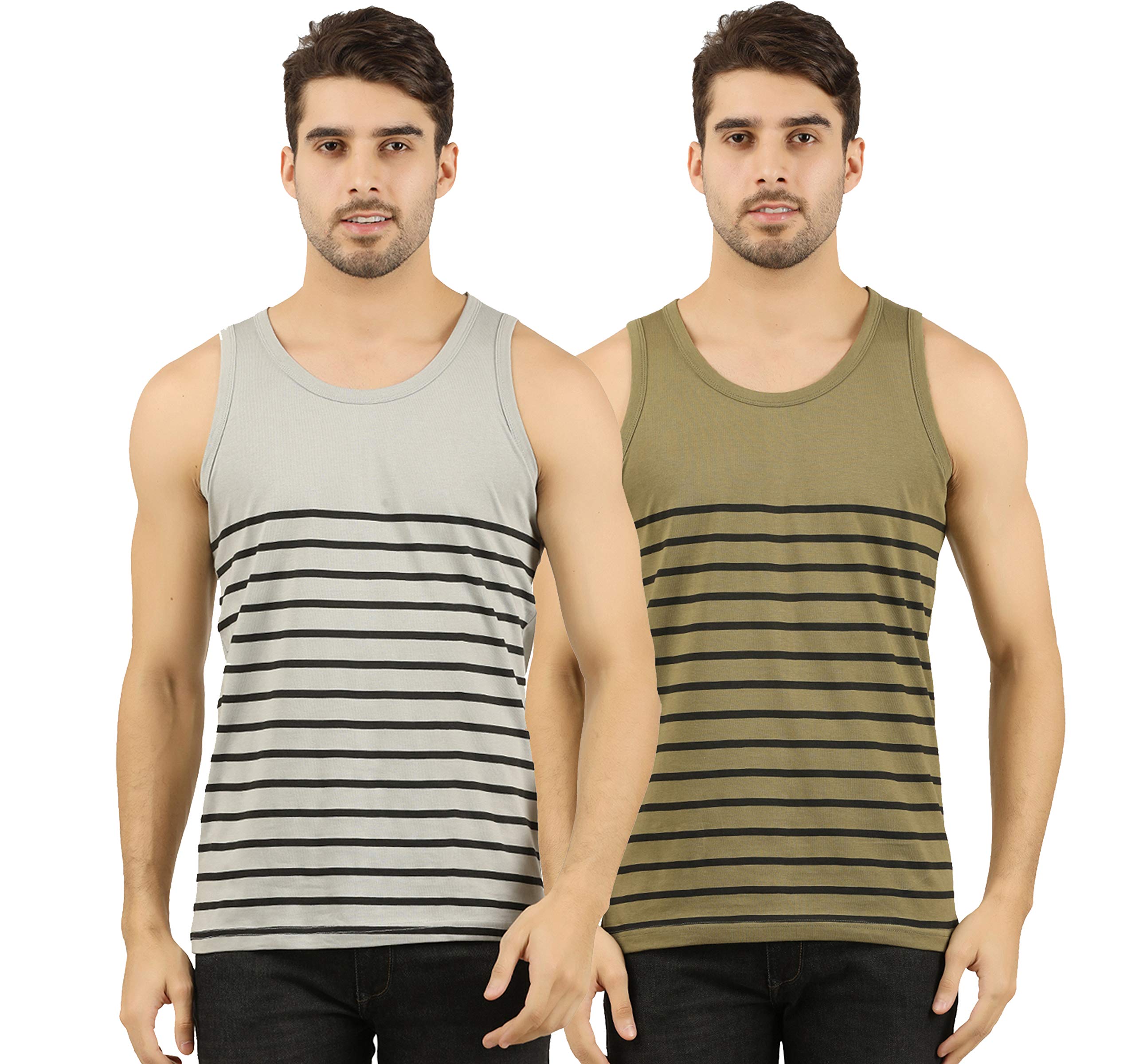 Men's Cotton Printed Vest (Pack of 2)