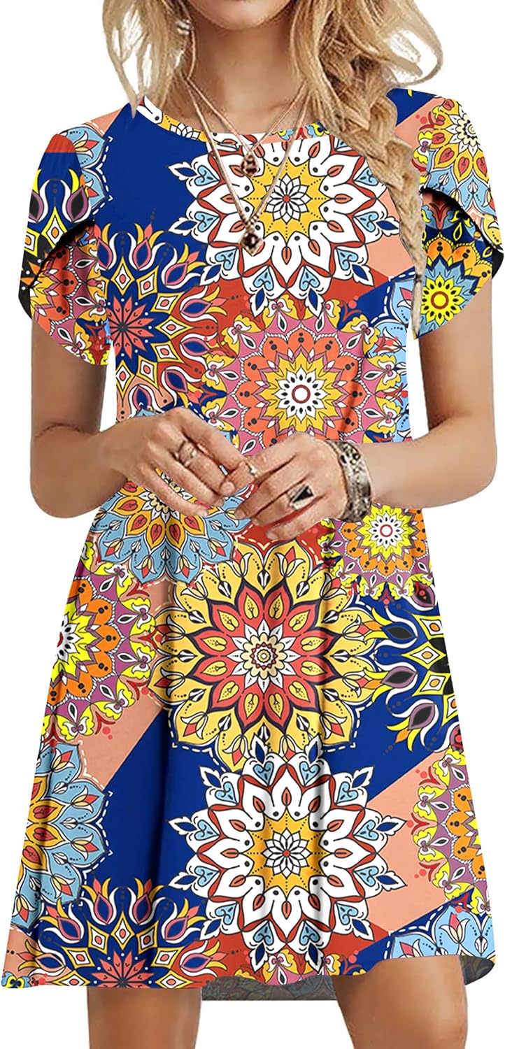 Navy Mandala Flower