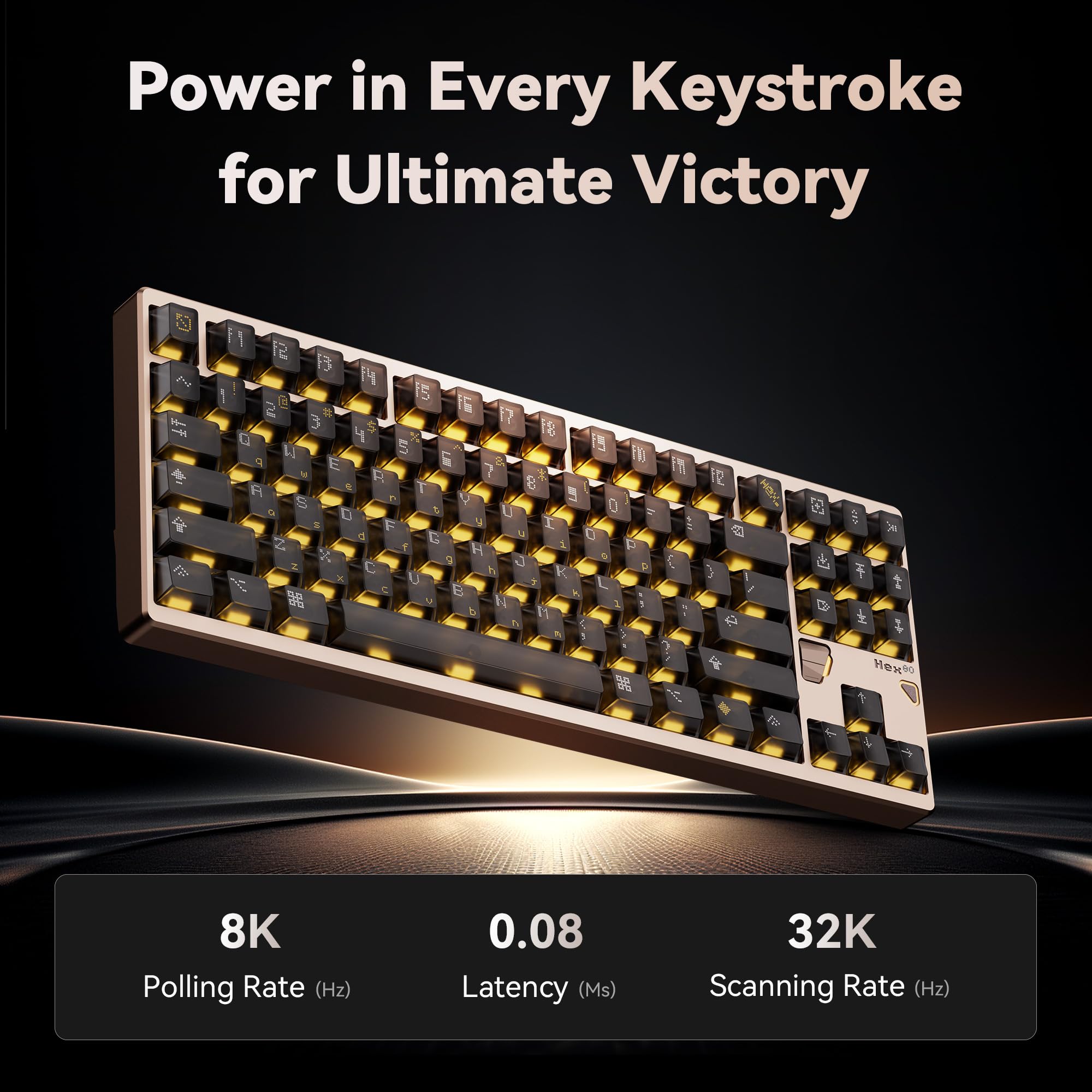 Amazon.com: ATK x QK Hex80 HE Magnetic Gaming Keyboard, 80% TKL