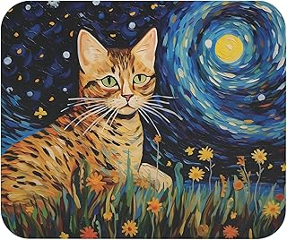 قاعدة ماوس بتصميم قطة ستاري نايت للابتوب والكمبيوتر - 212، مطاط