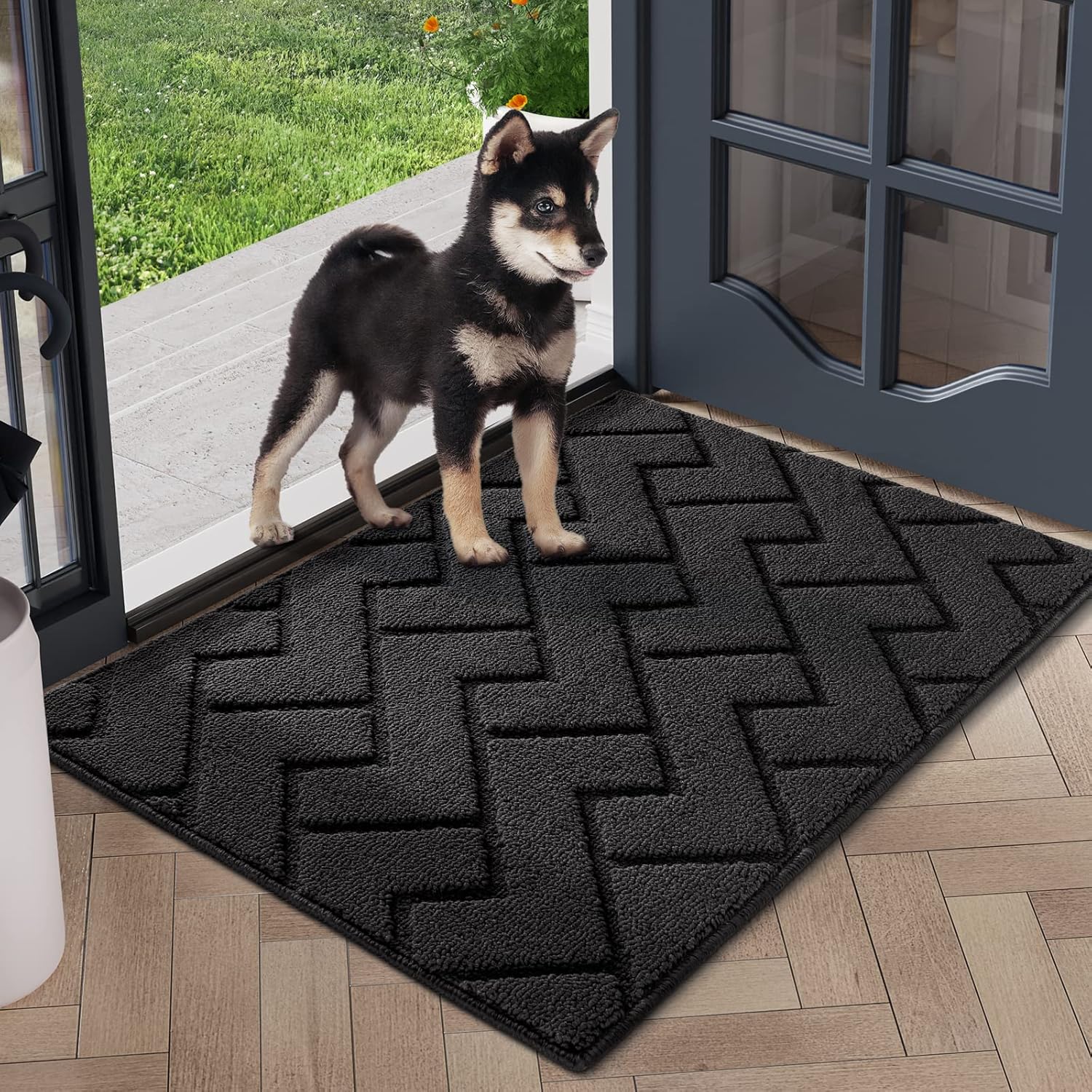 Biscpro Door Mat 50 X 80 cm, Indoor DoorMat Washable, Doormat Dirt