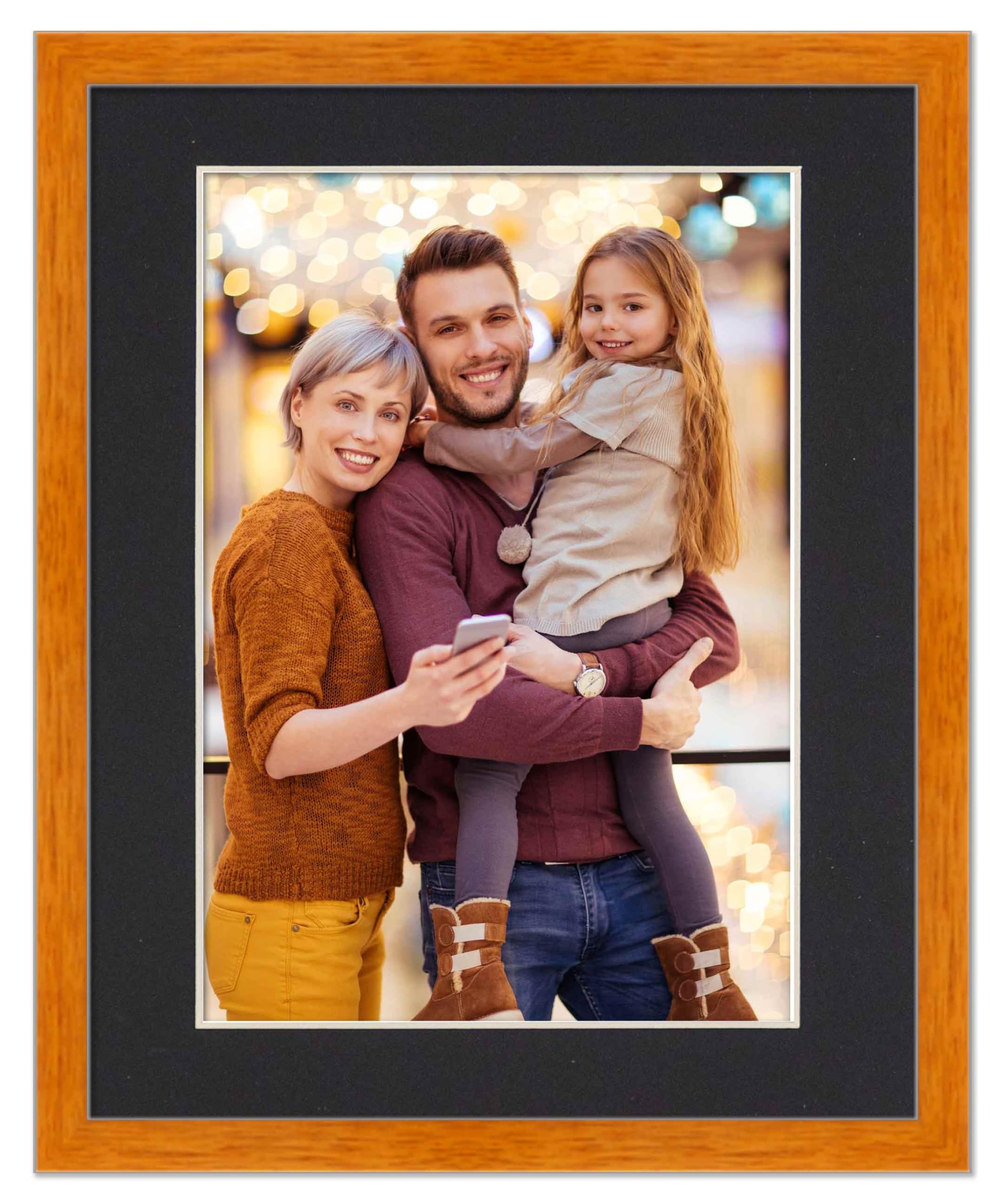 Amazon.com - CustomPictureFrames.com 9.5x13 Frame Honey Pecan with