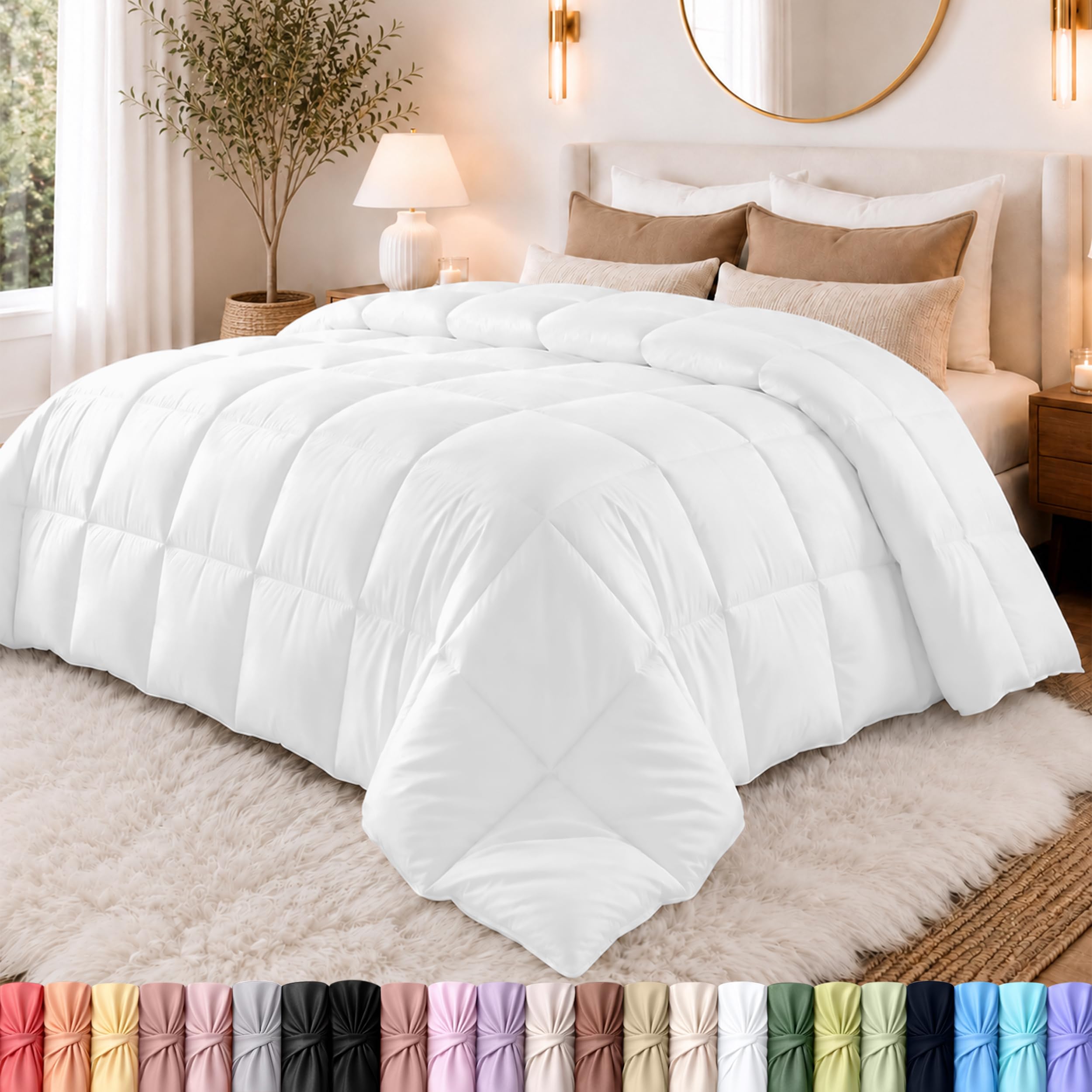 Utopia Bedding Duvet Insert, Comforter King Size 90 x 102 Inches, White