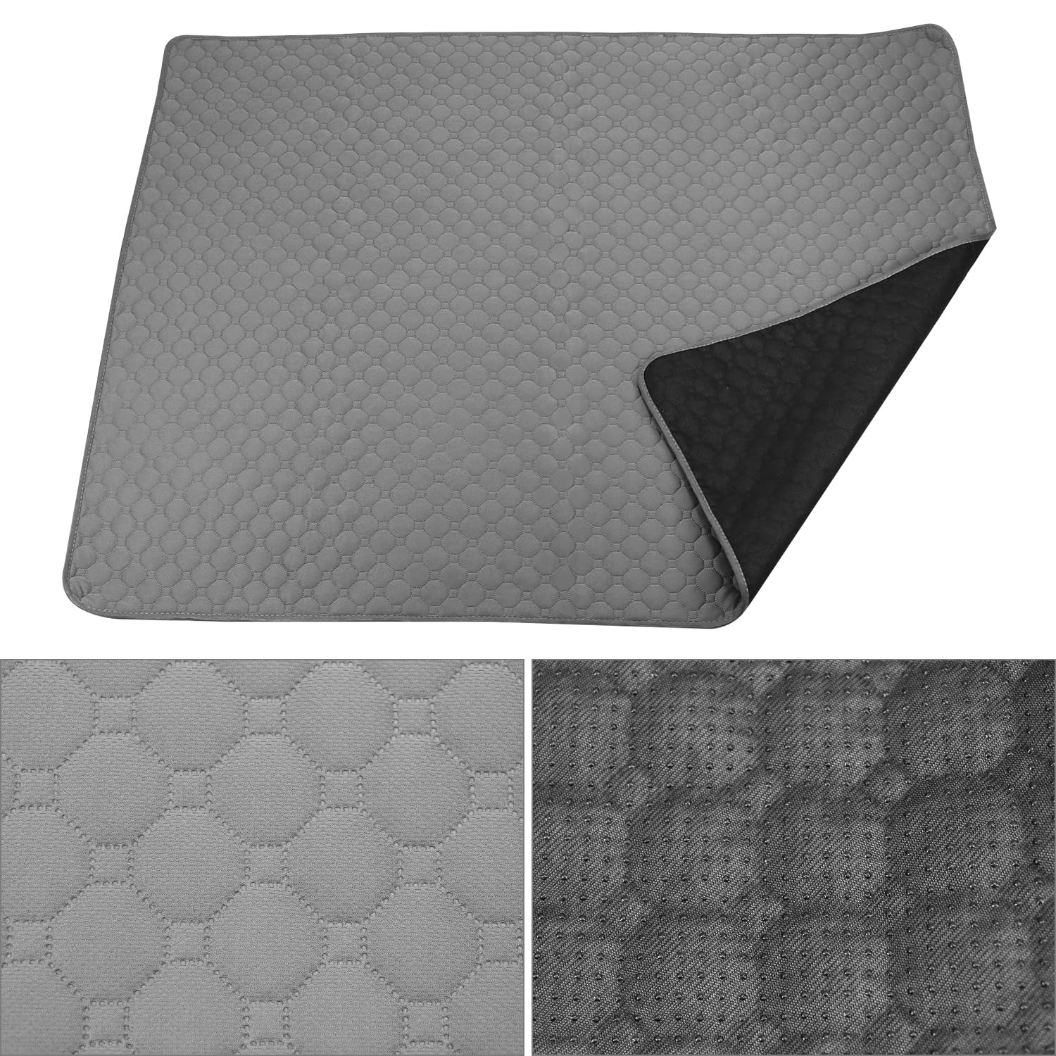 QWORK® Haustier-Urinunterlage Groß, Wiederverwendbare Urinierunterlagen 120x150 cm, Welpenunterlagen Waschbar, für Hunde, Katzen, Kaninchen