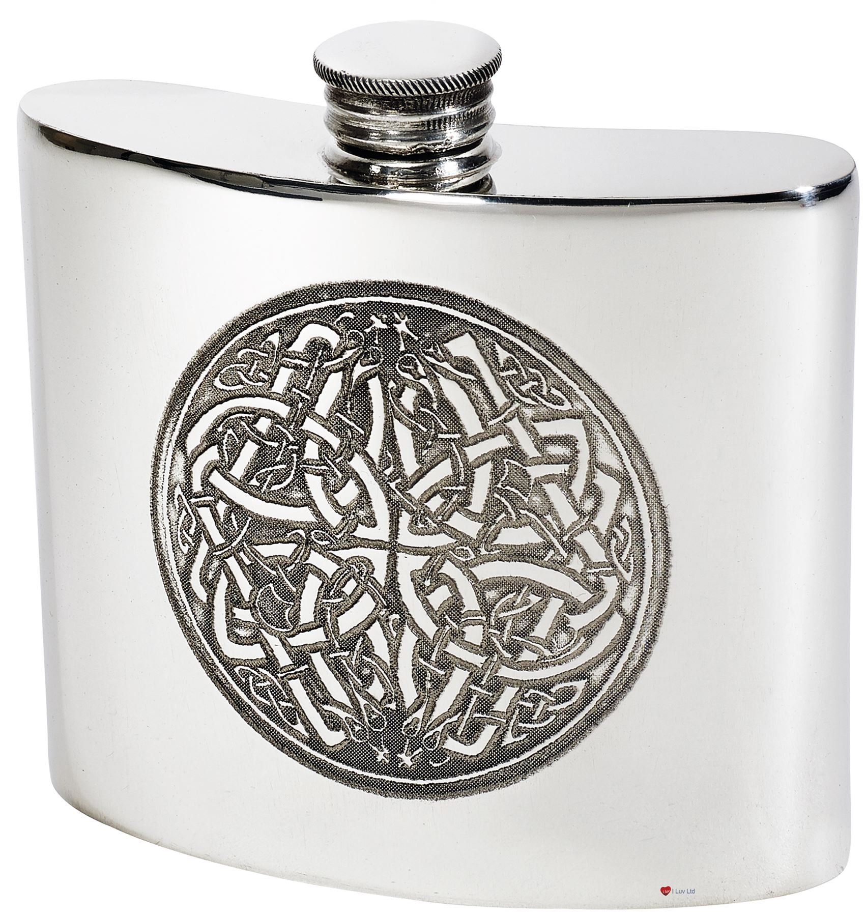 Flasque de hanche 6oz en étain au design celtique pour homme élégant