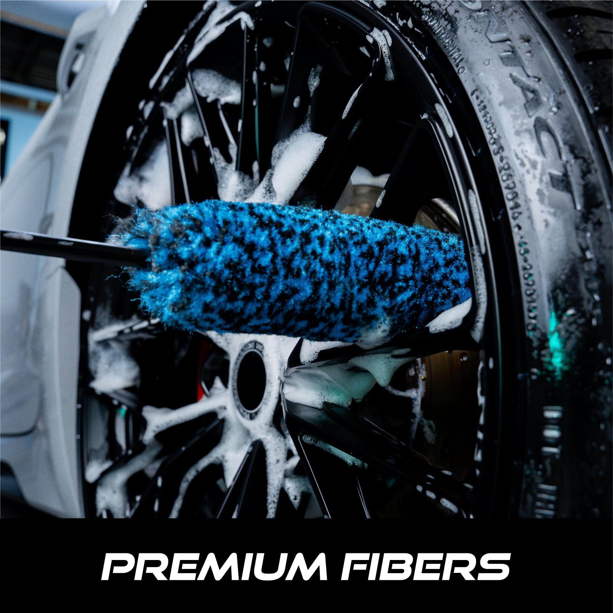 VIKING Radbürsten-Set, Radreiniger und Zylinderbürsten-Set, inklusive regulären und schlanken Durchmessern, 40,6 cm Länge, Blaugrün, 2 Stück