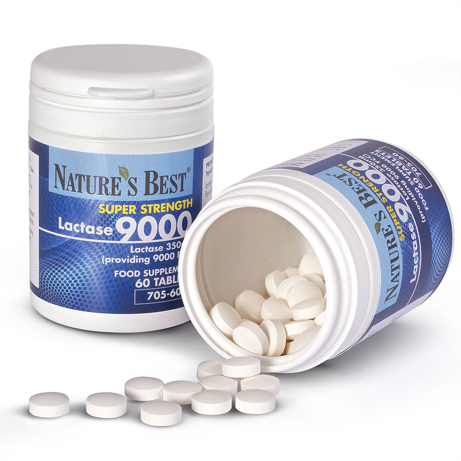 Super Strength Lactase Tablets 9000 FCC Enzyme Units Max Strength