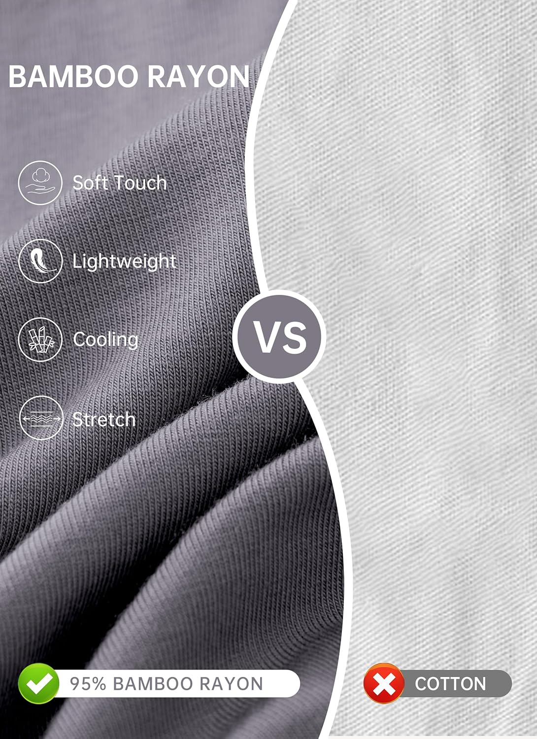 COLORFULLEAF Nightgown for Women Bamboo Sleeveless sleep lounge V Neck Tank Tops Pjs Nightshirts Pajama Dress 1 or 2 Pack - Image 3