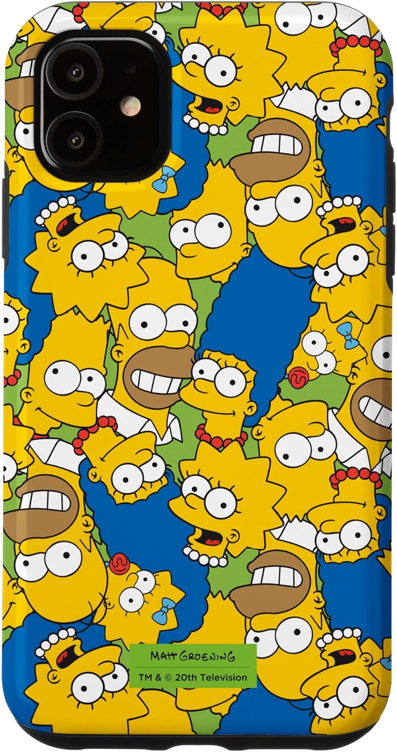 The Simpsons Homer Marge Bart Lisa Maggie Print Case for iPhone 17 Pro Max