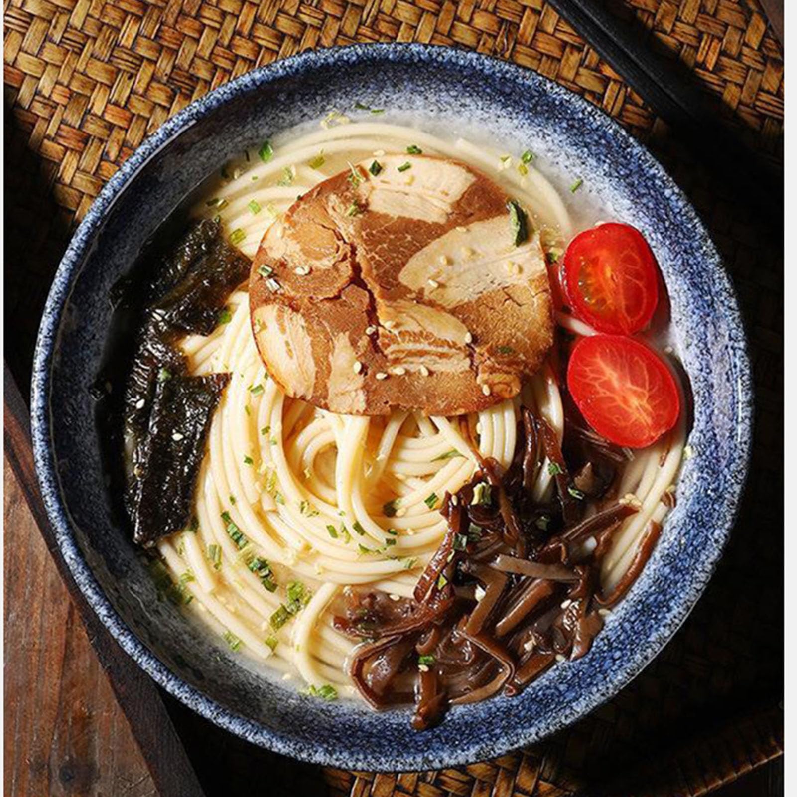 3 Stück Ramen Schüssel,Ramen Schüssel Keramik Set,Ramen Bowl Set 650/1000/1600Ml,Suppenschalen Rührschüsseln, Suppenschüssel Für Nudeln Getreide Salate,Blau