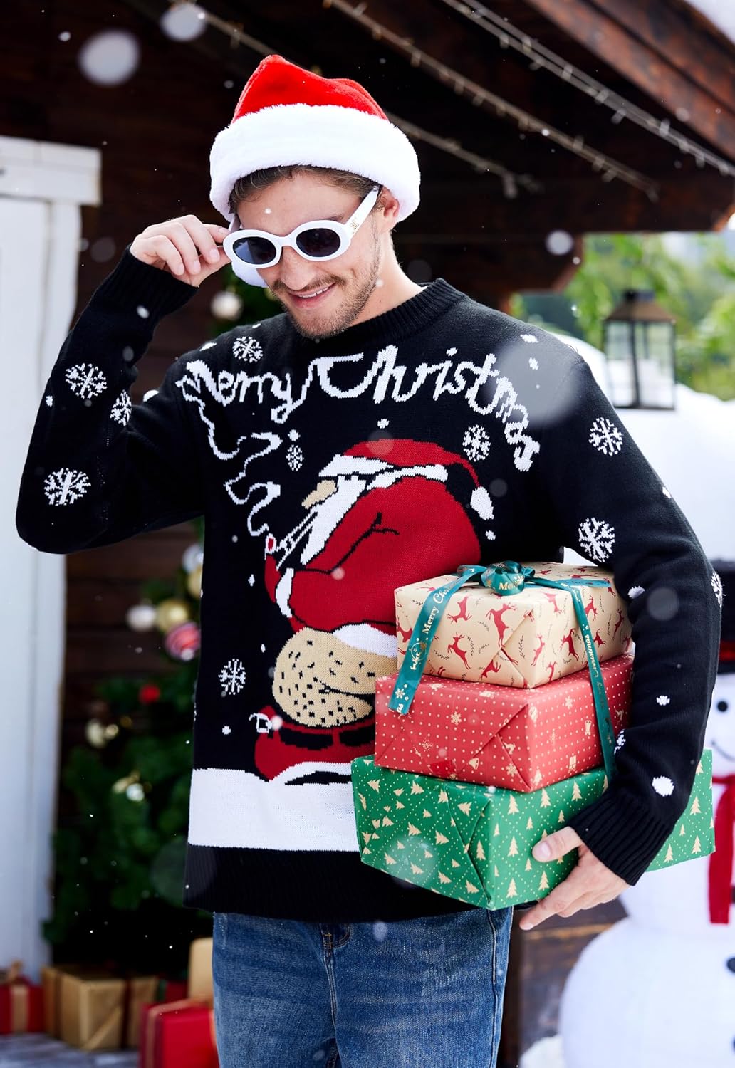 Arvilhill Men's Christmas Sweaters Holiday Funny Ugly Knitted Pullovers (S-3XL) - Image 4