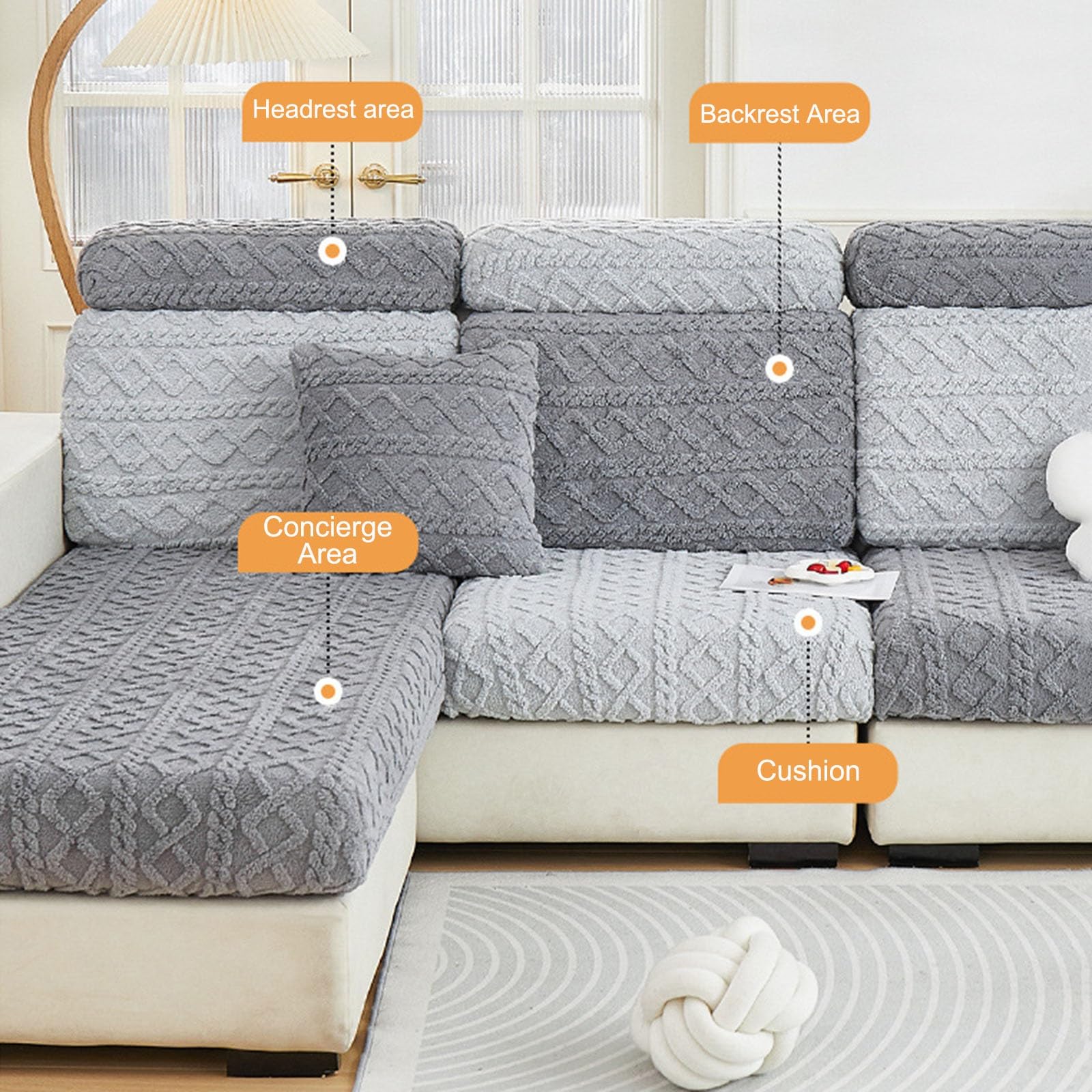 wmLzhenストレッチカウチスリップカバー、柔らかい布のカウチカバー