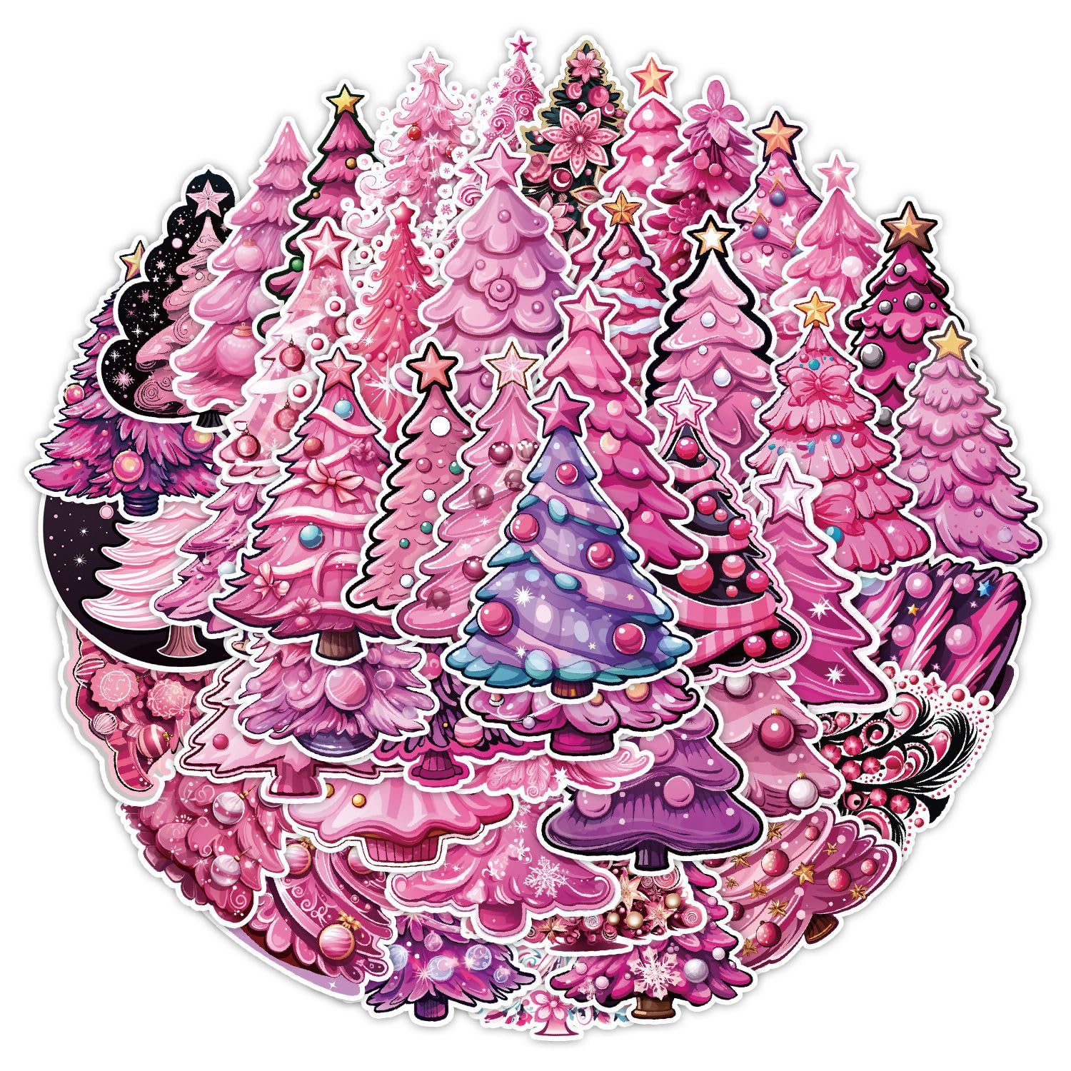 Christmas Tree Stickers for Water Bottle