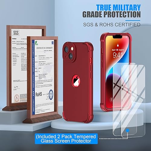 Miniatura 8 de ORETECH Funda para iPhone 15 Plus iPhone 14 Plus, con 2 protectores de pantalla prueba de caídas de grado militar de 10 pies protección de cámara a