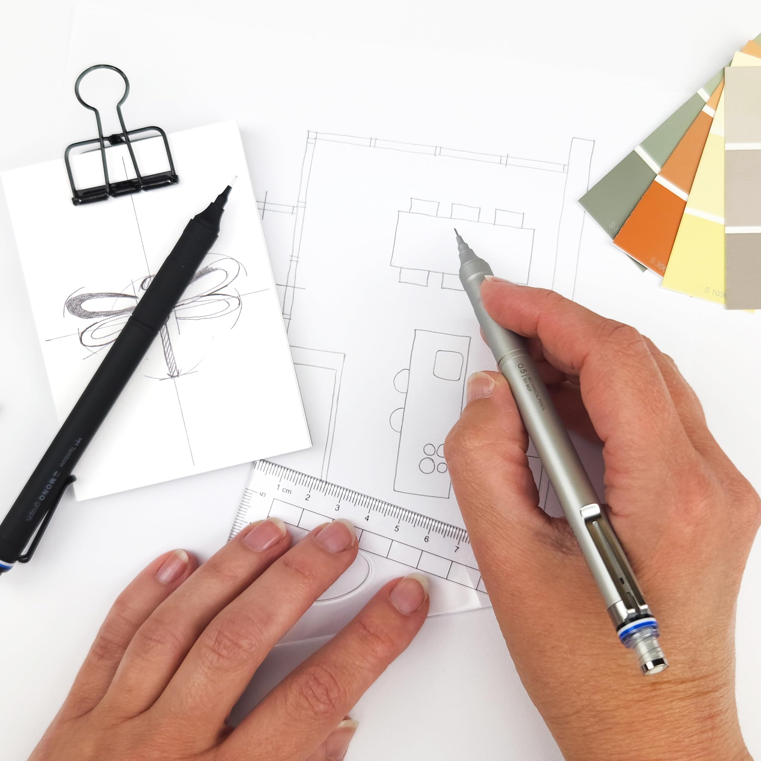 Tombow MONO Graph 0.3mm Druckbleistift - Schüttel-Mechanismus HB