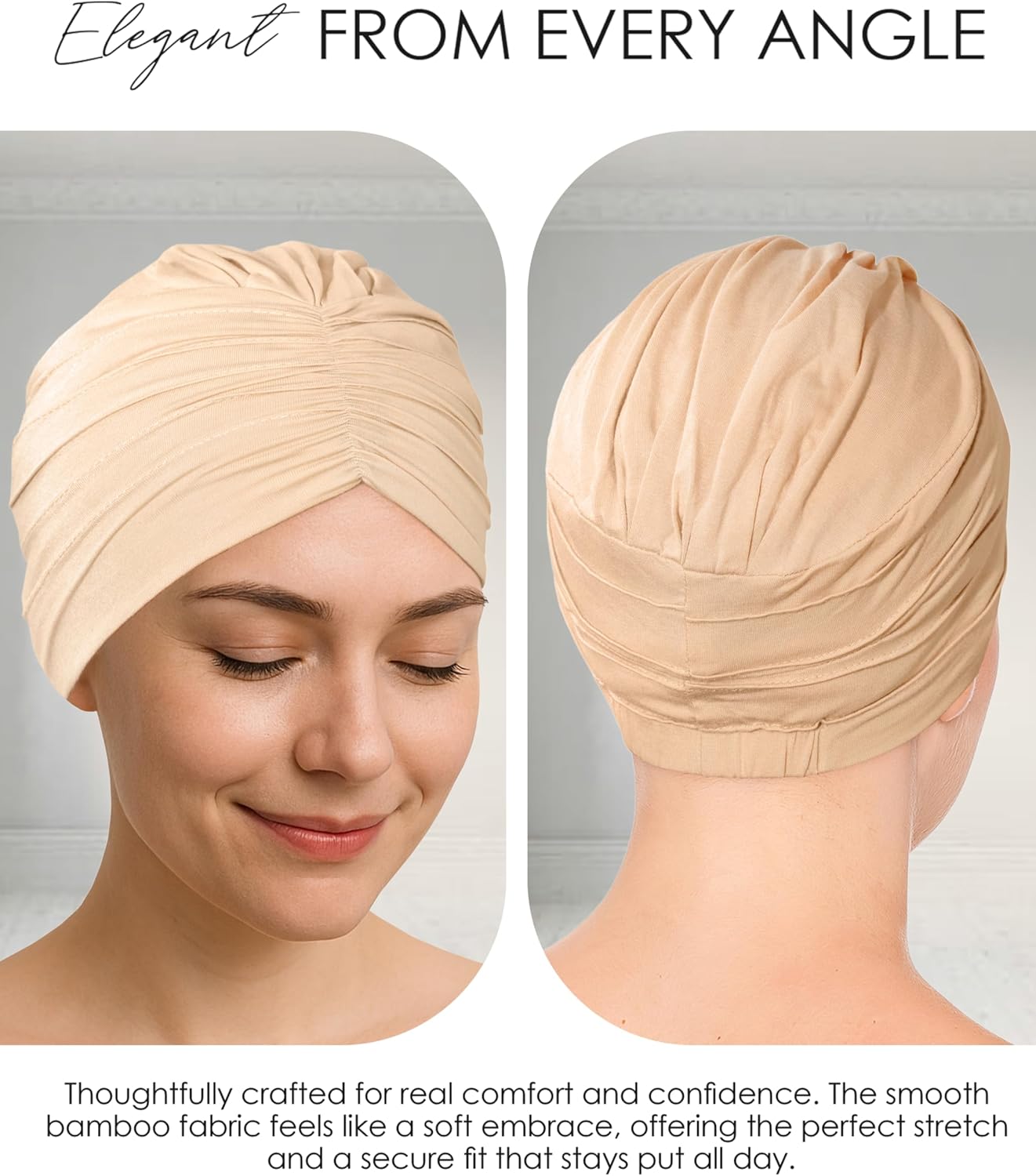 CAPLORD Chemo Cap, Soft Hat for Hair Loss, Headwear for Chemo Patients, Turban Beanie for Cancer Alopecia, Head Cover, Hijab - Image 5