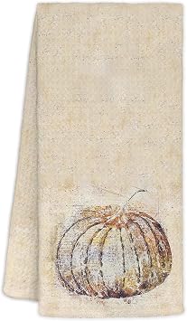 Vintage Fall Pumpkin Kitchen Towels, Autumn Pumpkin Decorative Dish Tea Hand Towels for Kitchen, Fall Bathroom Decor, 16x24 Inch