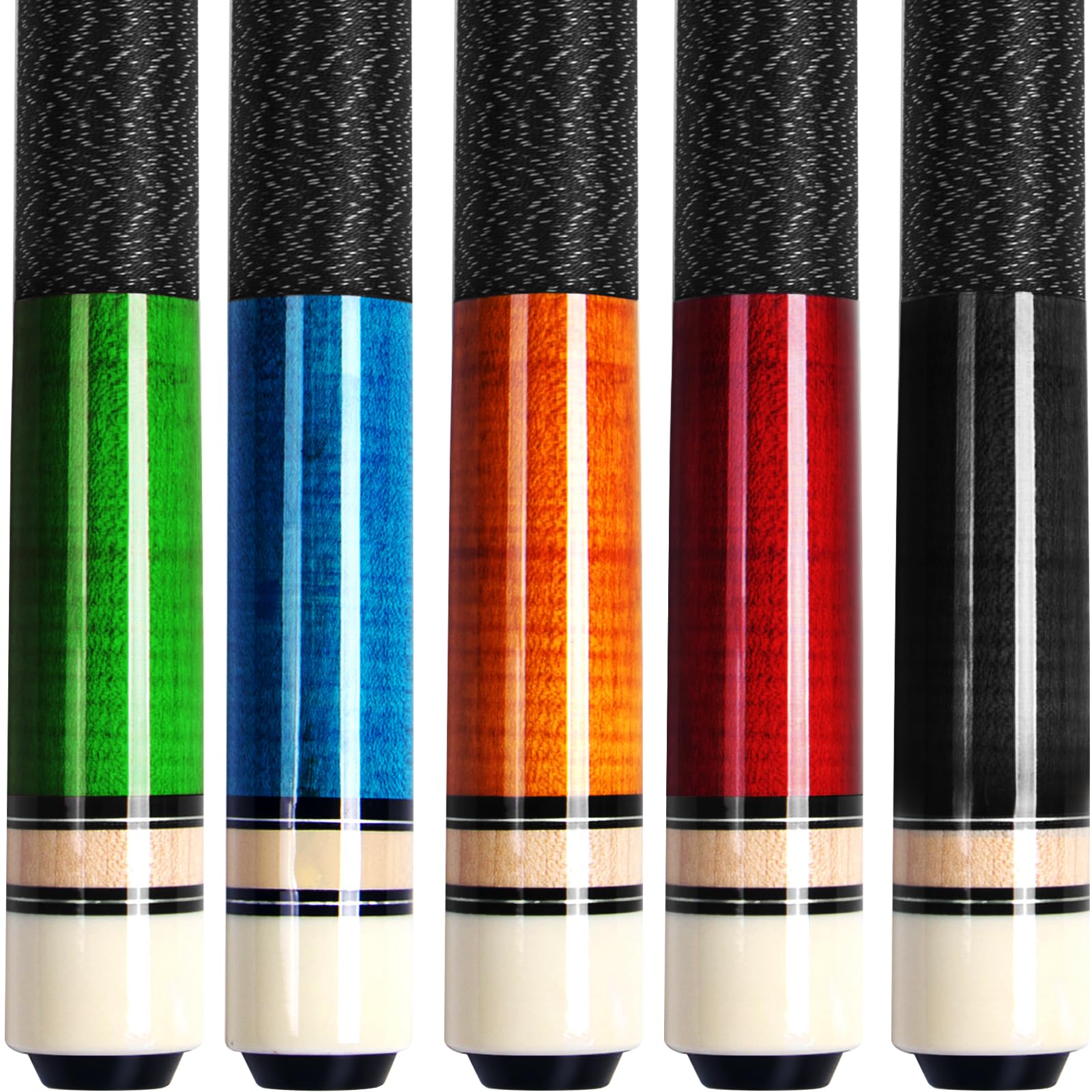 Aklot Pool Cue,Cue Sticks 58" Pool Cues Adult Canadian Maple Wood Cue Stick for Professional Billiard Players 18 19 20 21 oz 5 Set
