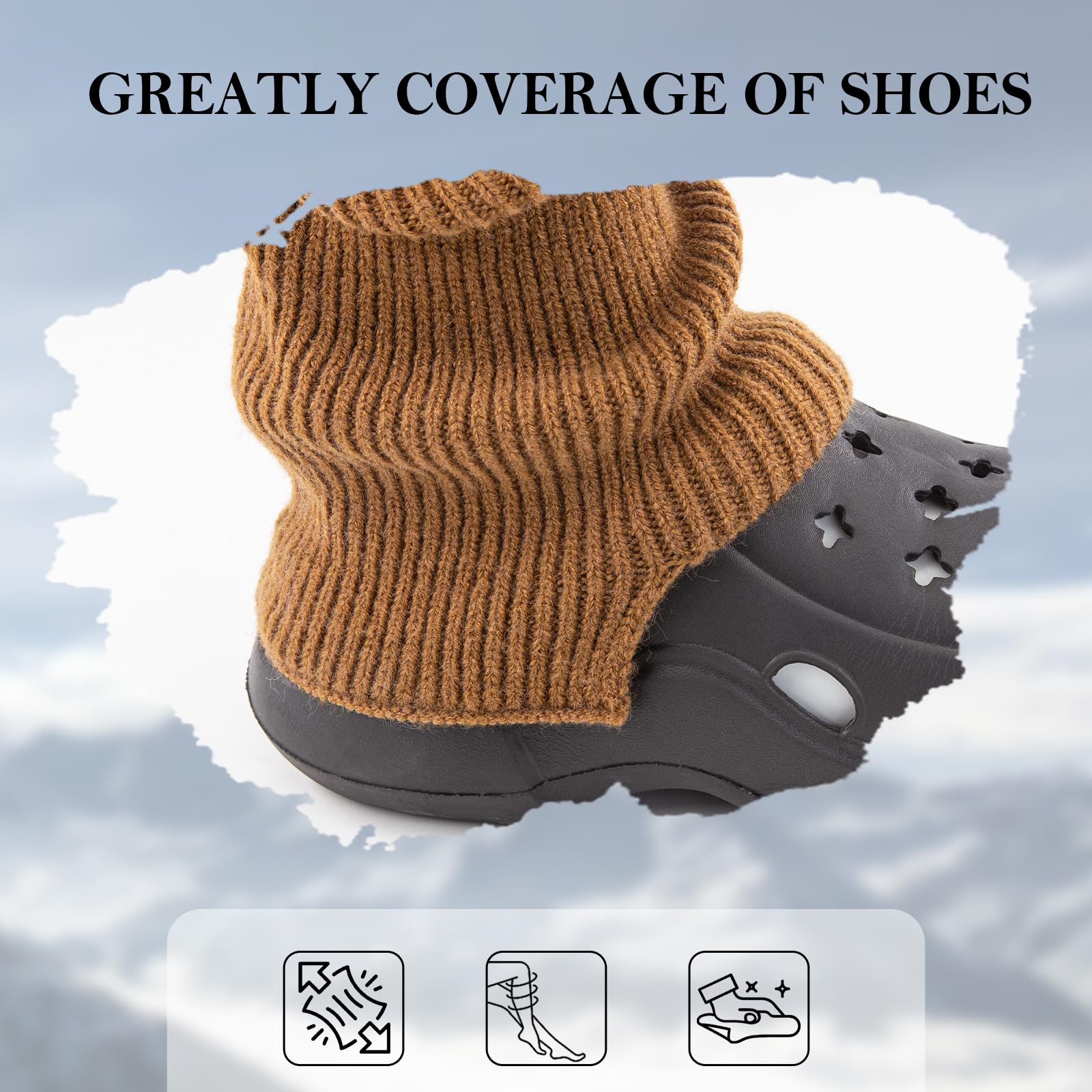 Calentadores de piernas de punto para niñas, calcetines largos de invierno para mujer, calentadores de piernas gruesas, calentadores de tobillo y botas largas