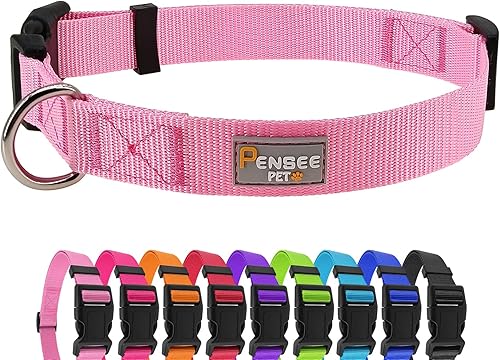 Penseepet Collar ajustable de nailon para cachorros, perros pequeños, medianos y grandes