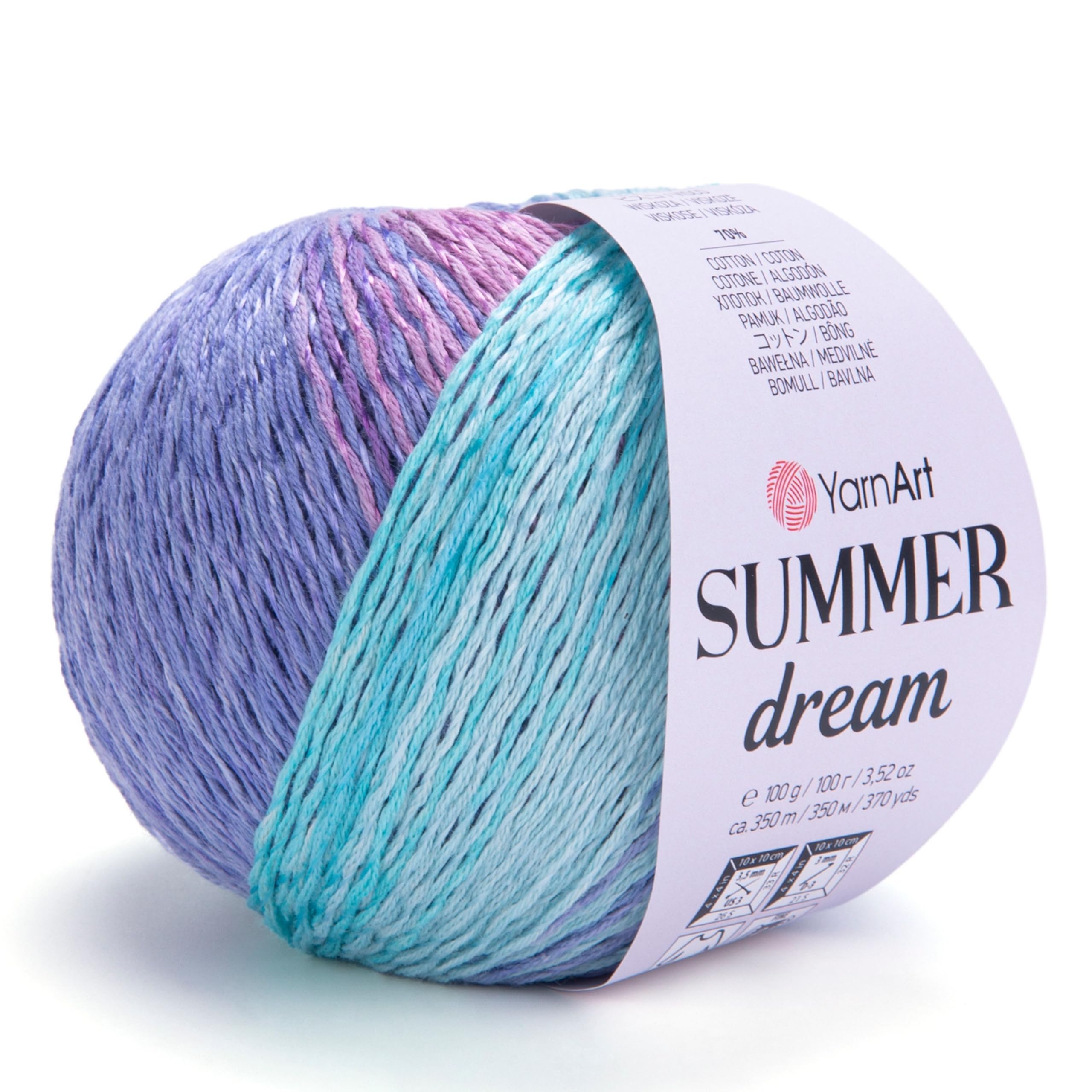 Amazon.com: YarnArt Summer Dream Cotton Blend - 3.4 OZ, 383 yds
