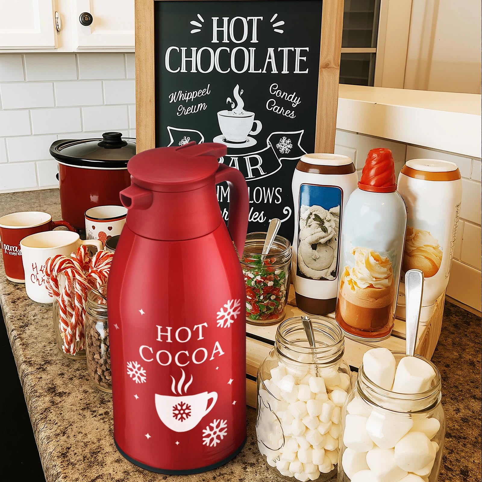 Amazon.com: LemonRoad 1 Pcs 68 oz Hot Chocolate Drink Dispenser